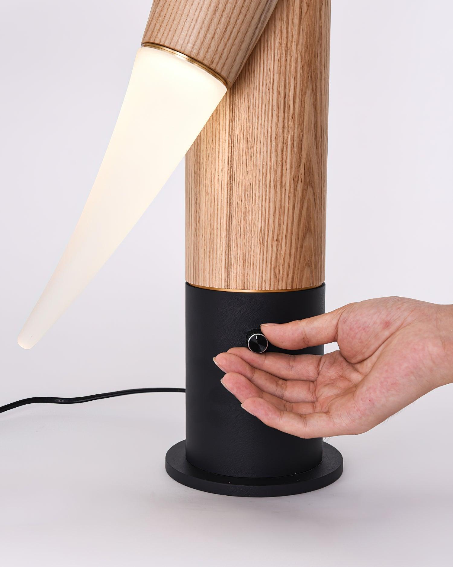 Joanne Contemporary Wood Table Lamp - Blowlighting