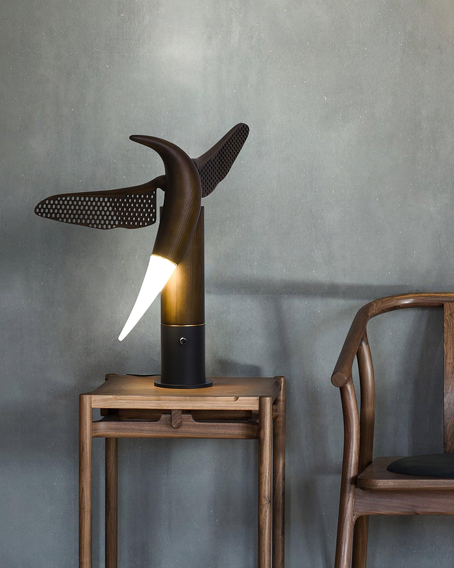Joanne Contemporary Wood Table Lamp - Blowlighting