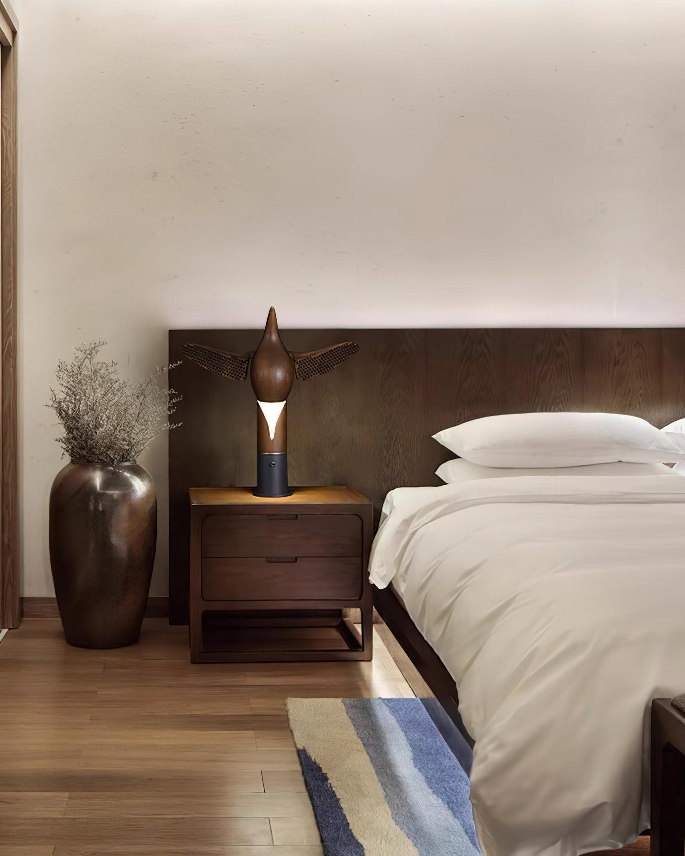 Joanne Contemporary Wood Table Lamp - Blowlighting