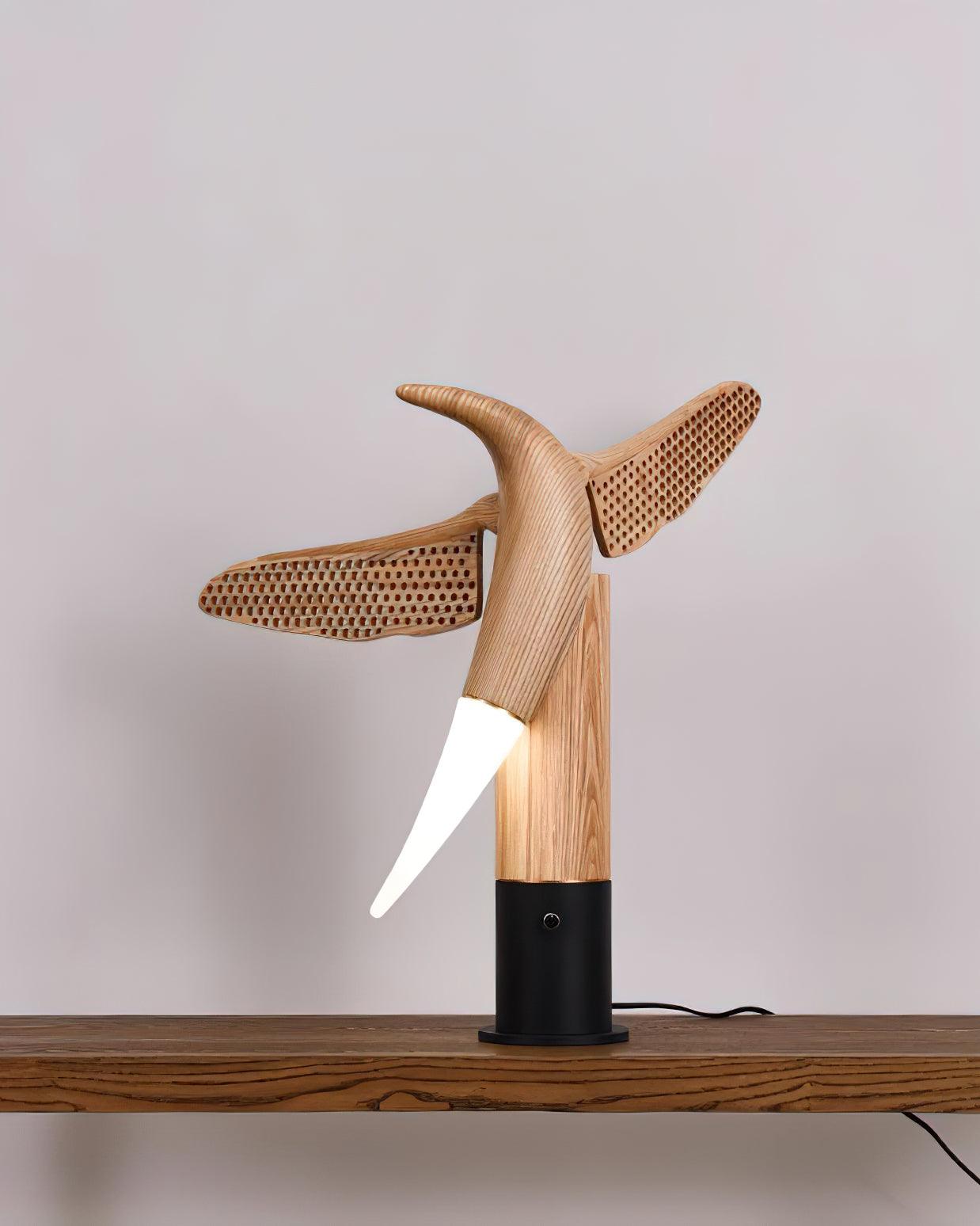 Joanne Contemporary Wood Table Lamp - Blowlighting