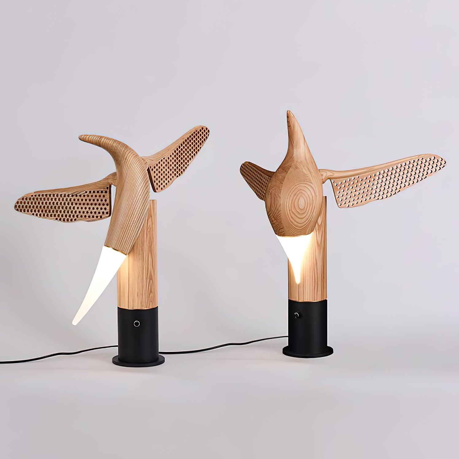 Joanne Contemporary Wood Table Lamp - Blowlighting