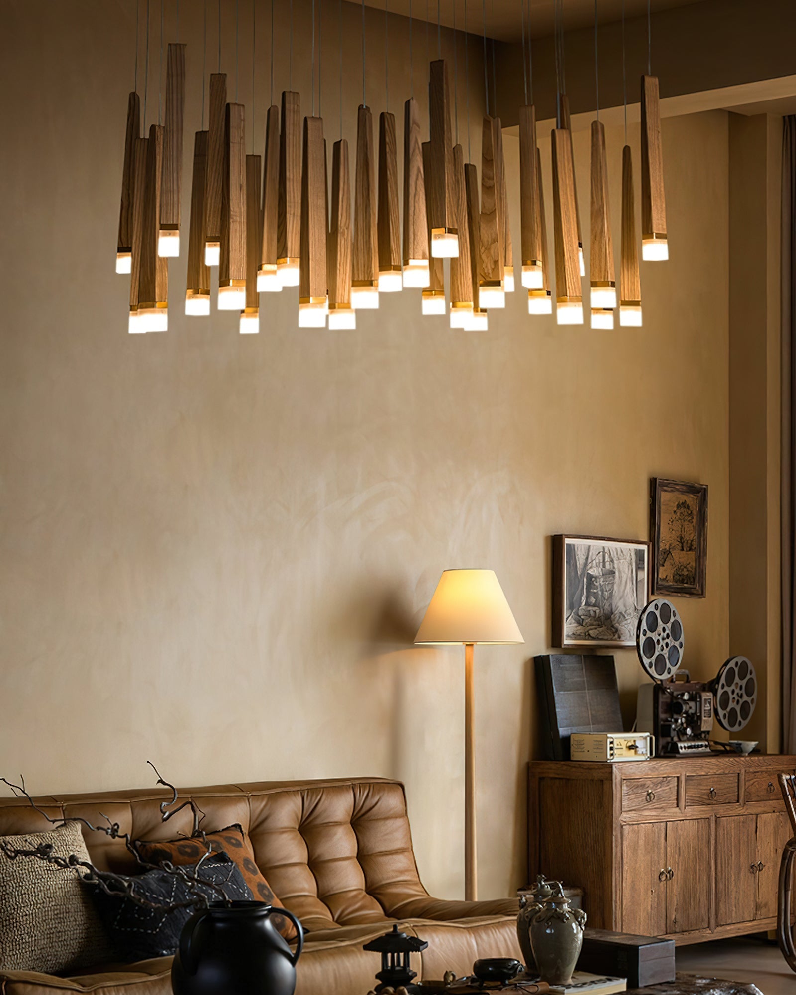 Armarila Firewood Stick Wood Chandelier - Blowlighting