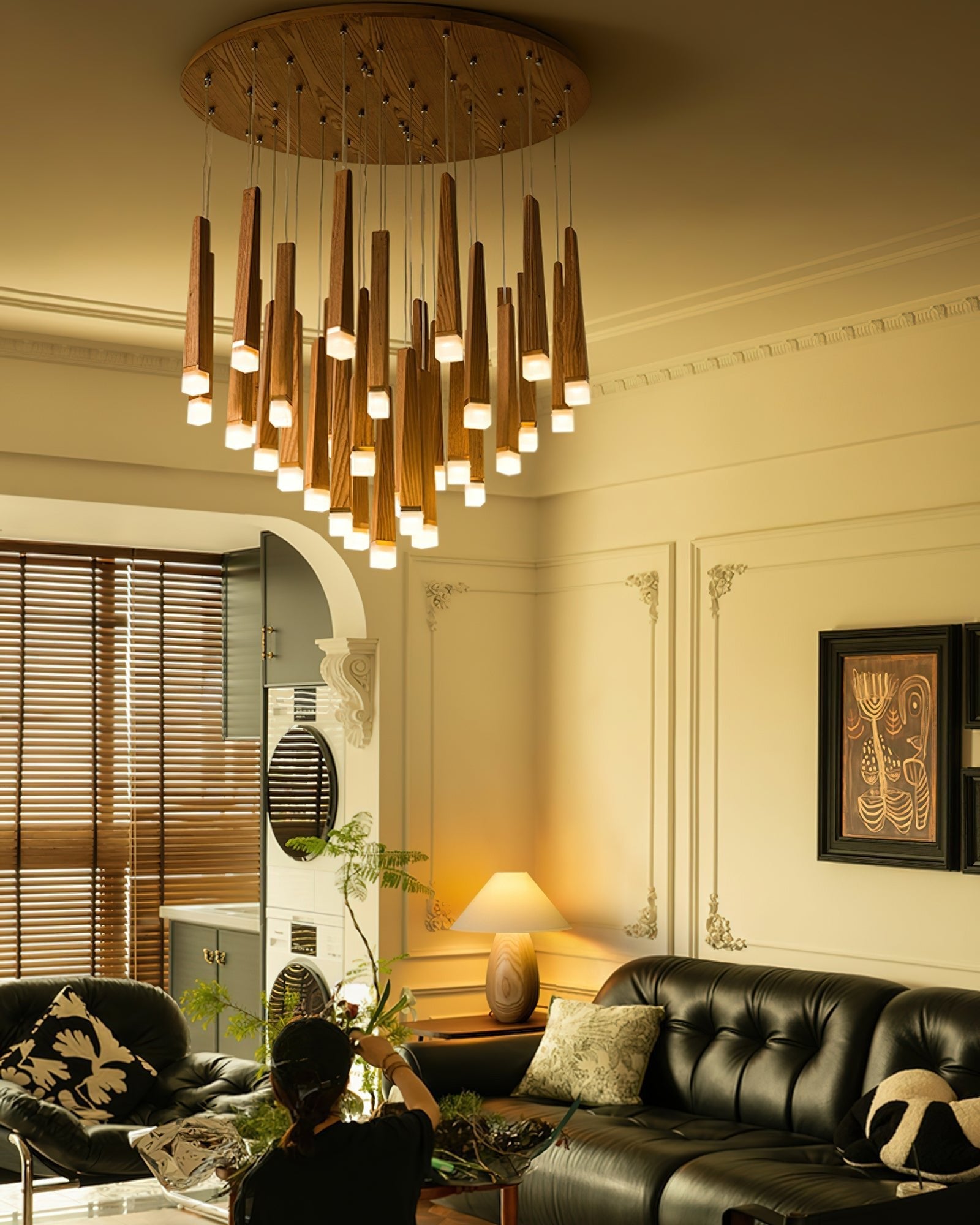 Armarila Firewood Stick Wood Chandelier - Blowlighting