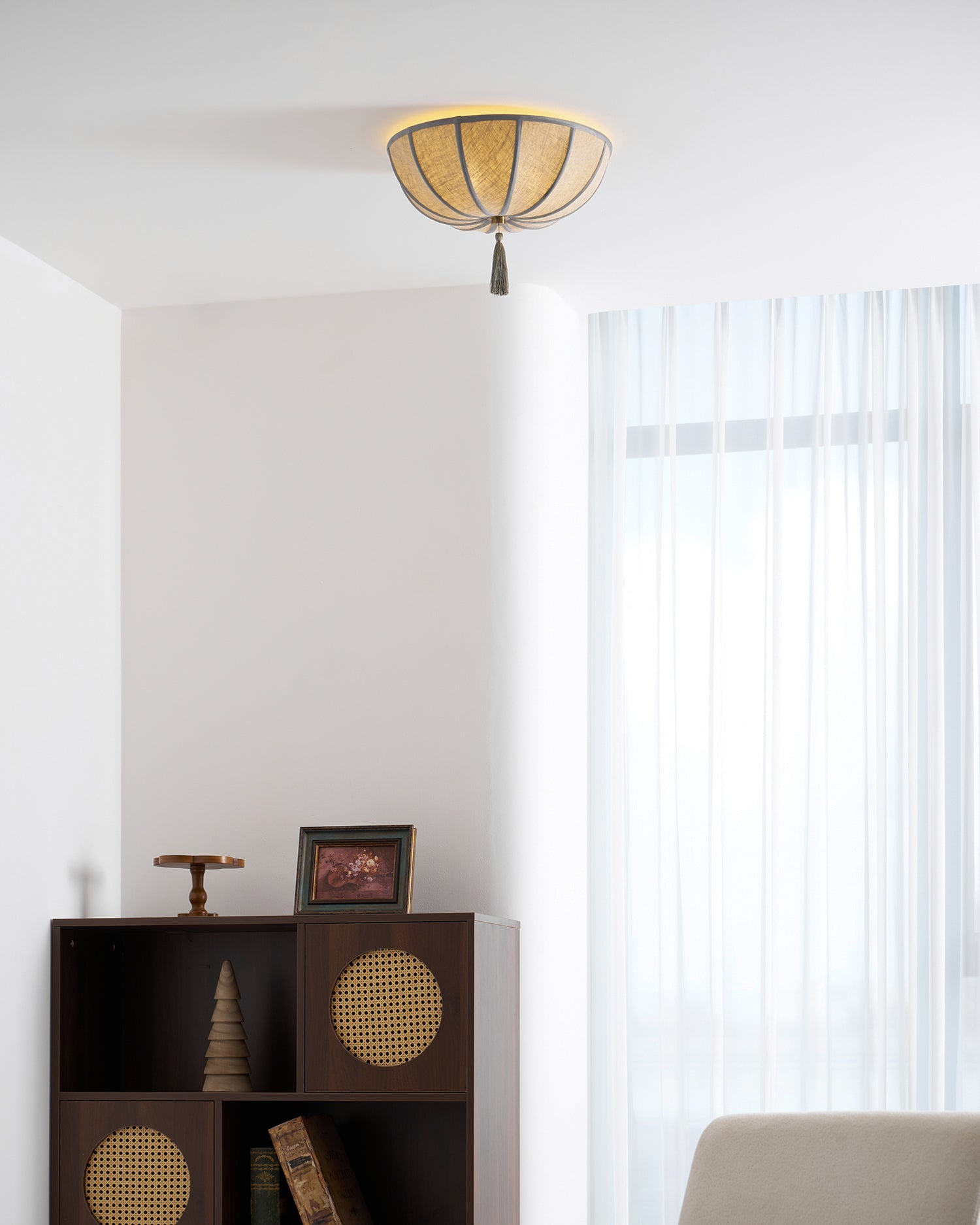 Fleur Oriental Fabric Ceiling Light