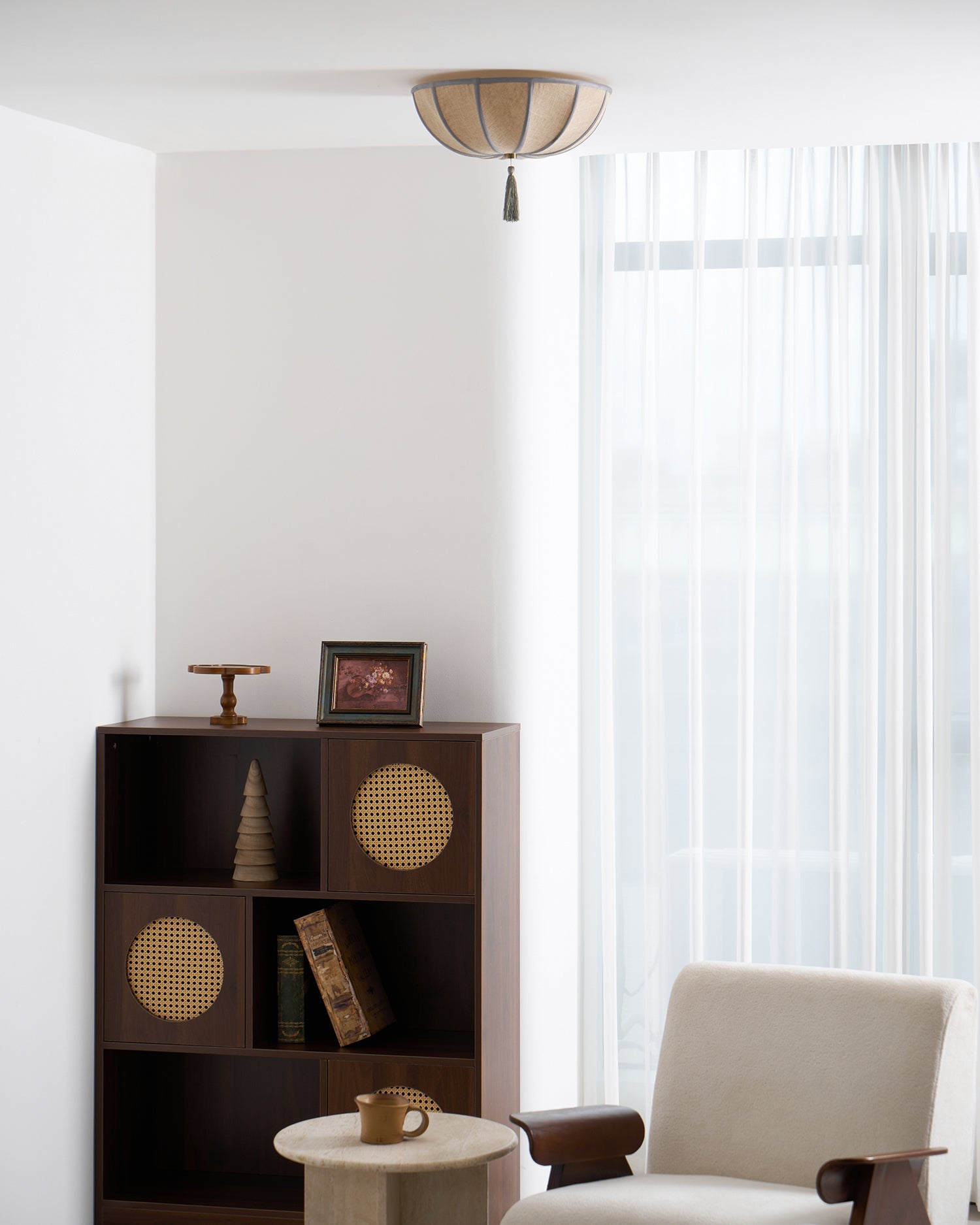 Fleur Oriental Fabric Ceiling Light