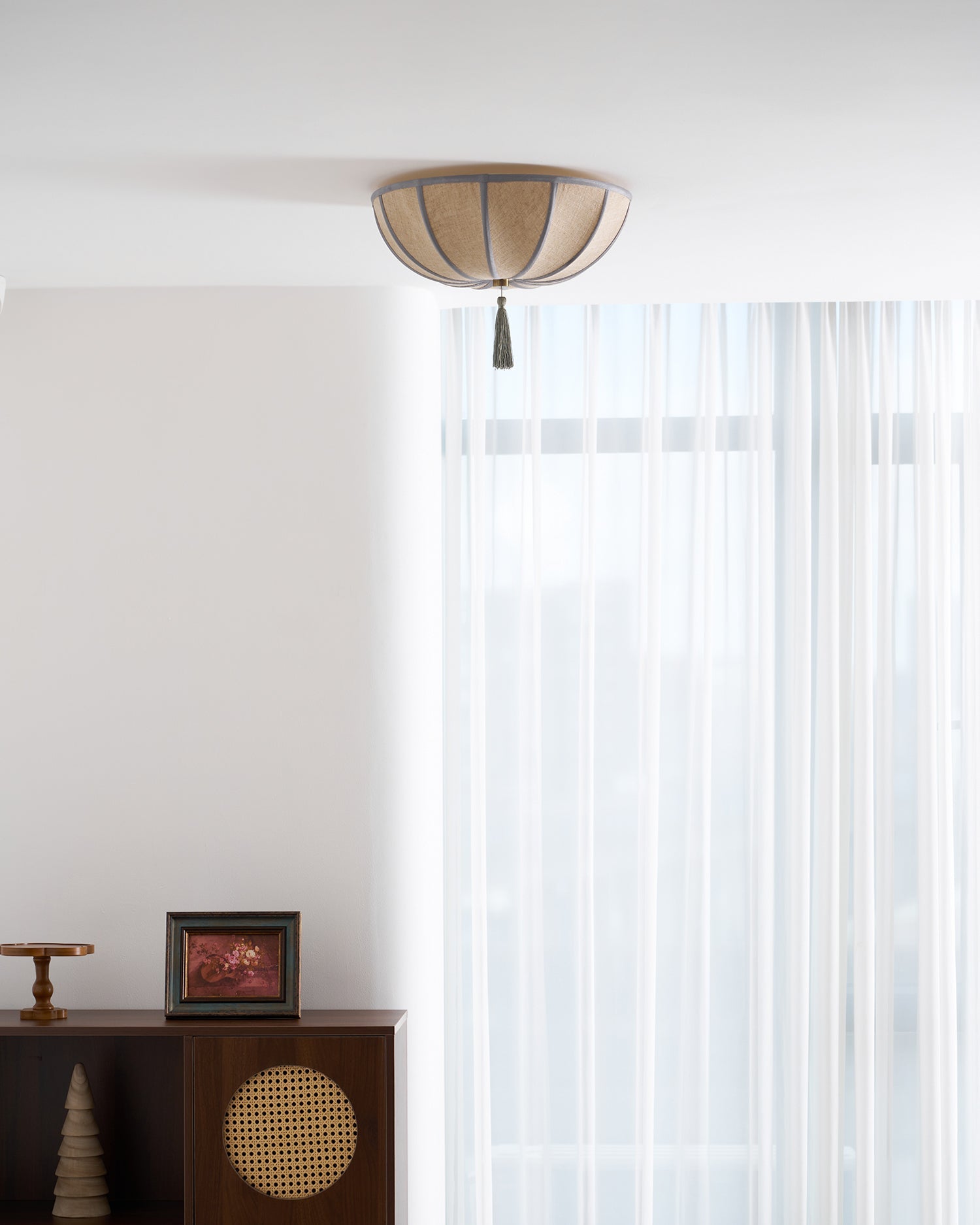 Fleur Oriental Fabric Ceiling Light