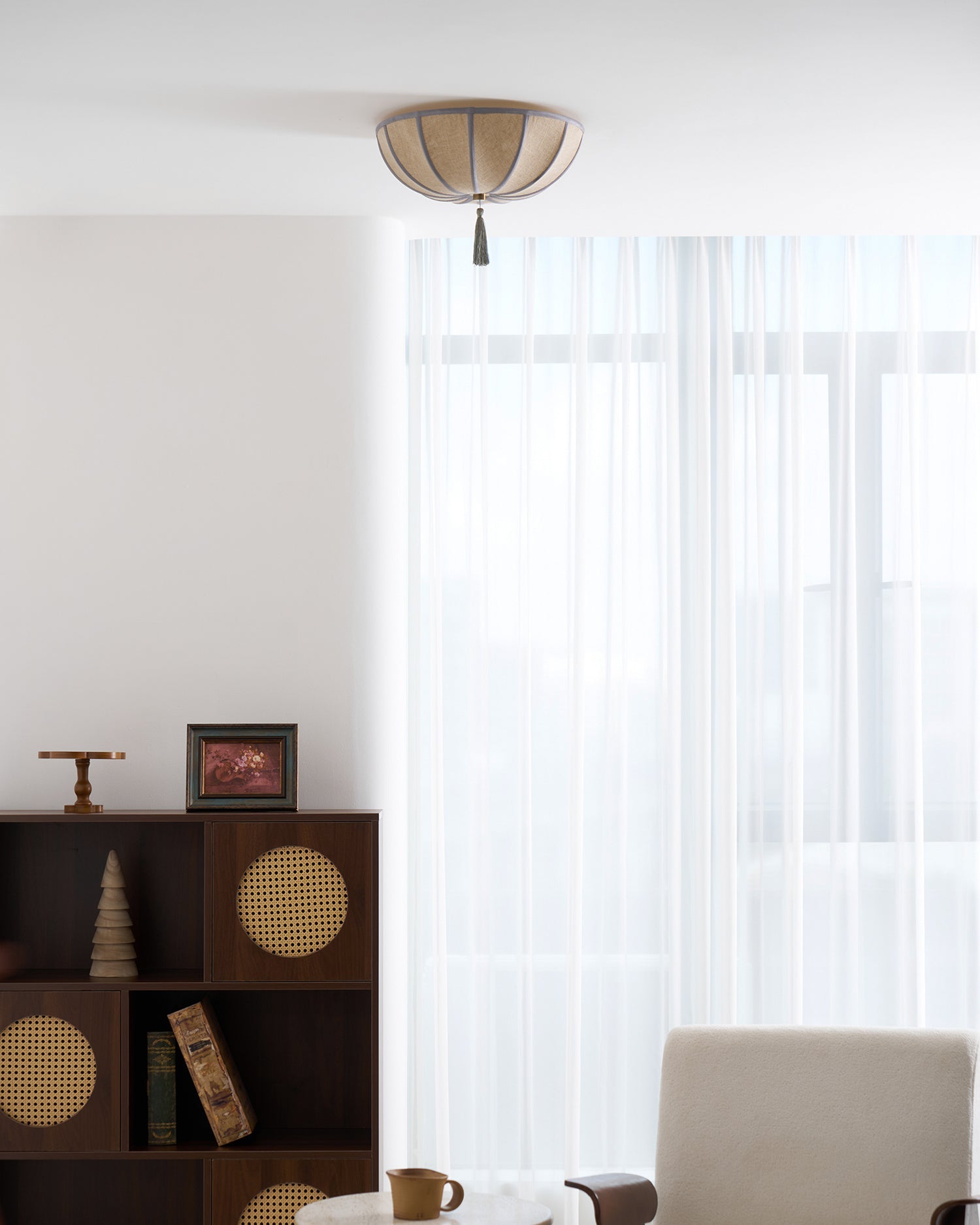 Fleur Oriental Fabric Ceiling Light