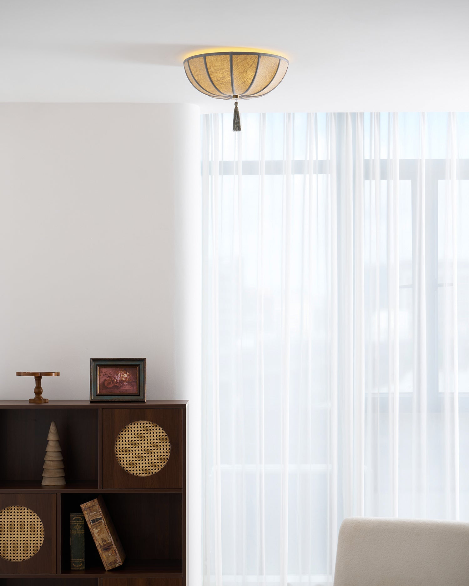 Fleur Oriental Fabric Ceiling Light