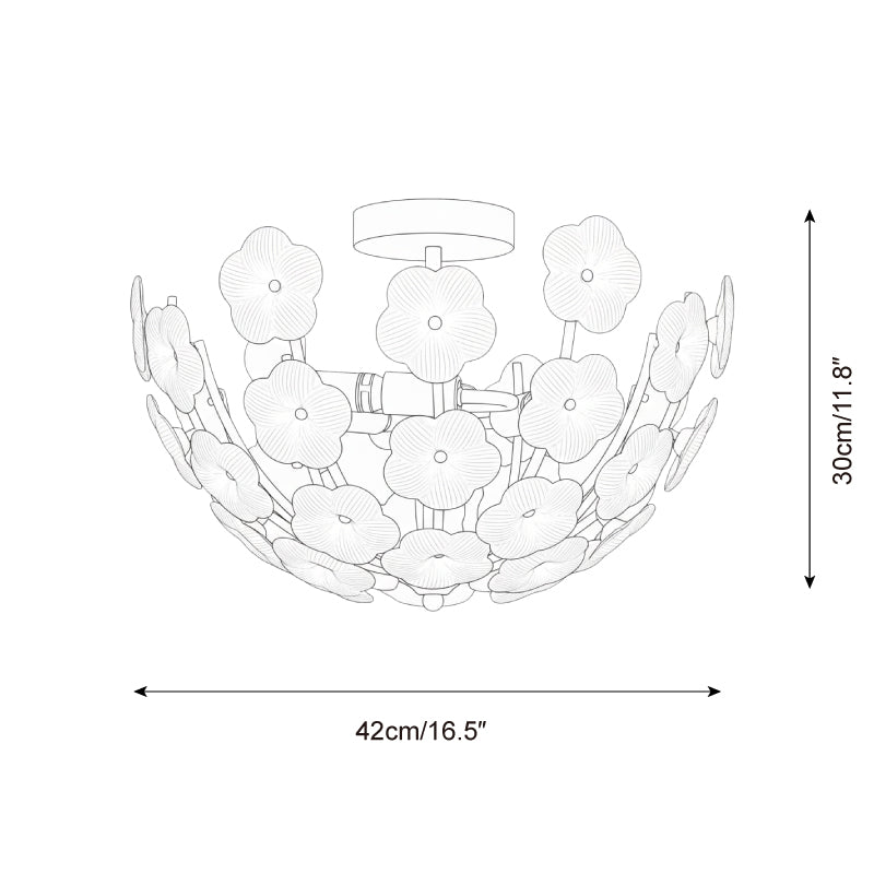 Fleurin Floral Glass Ceiling Light
