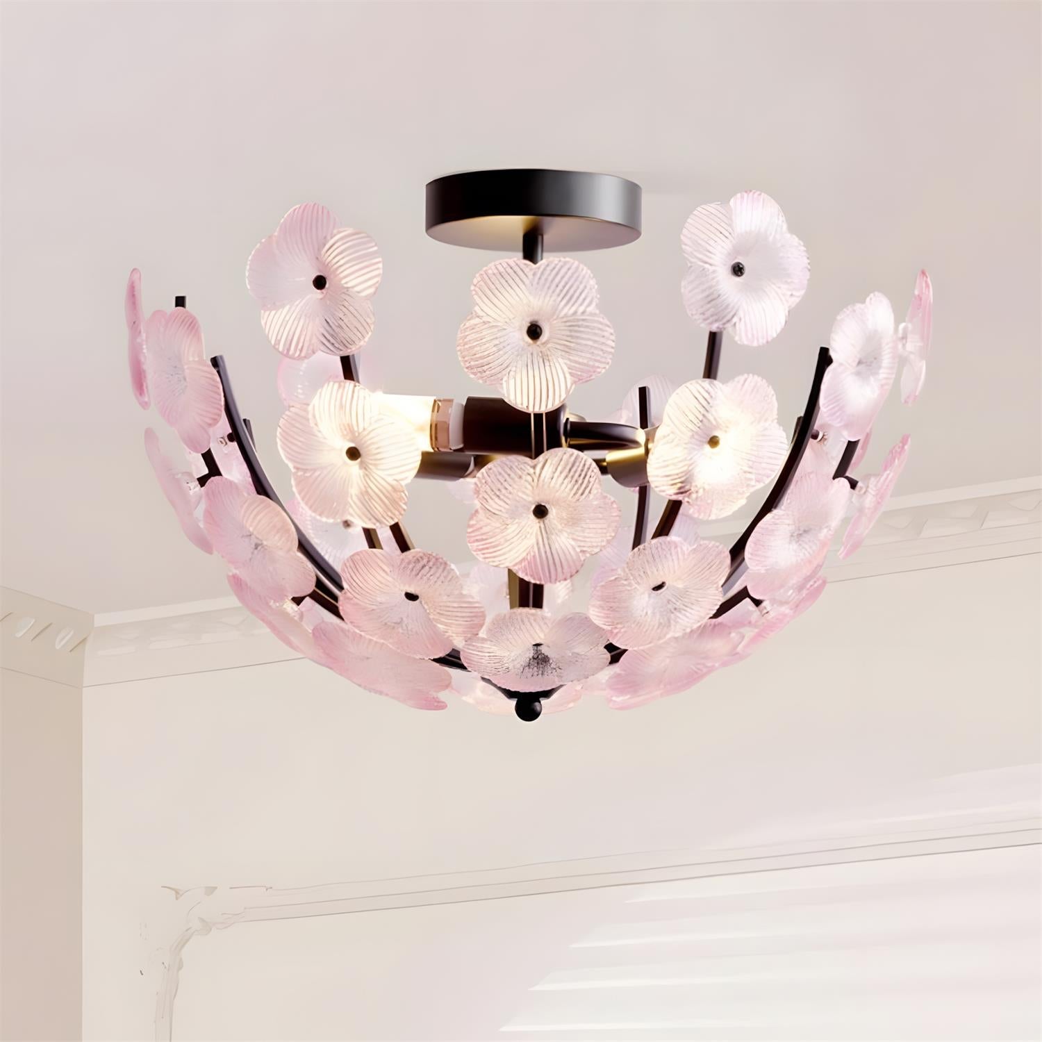 Fleurin Floral Glass Ceiling Light