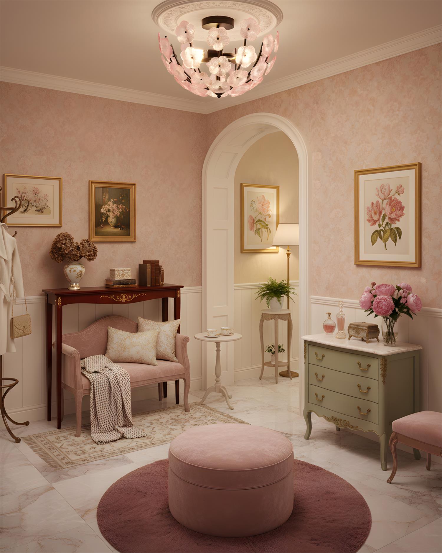 Fleurin Floral Glass Ceiling Light