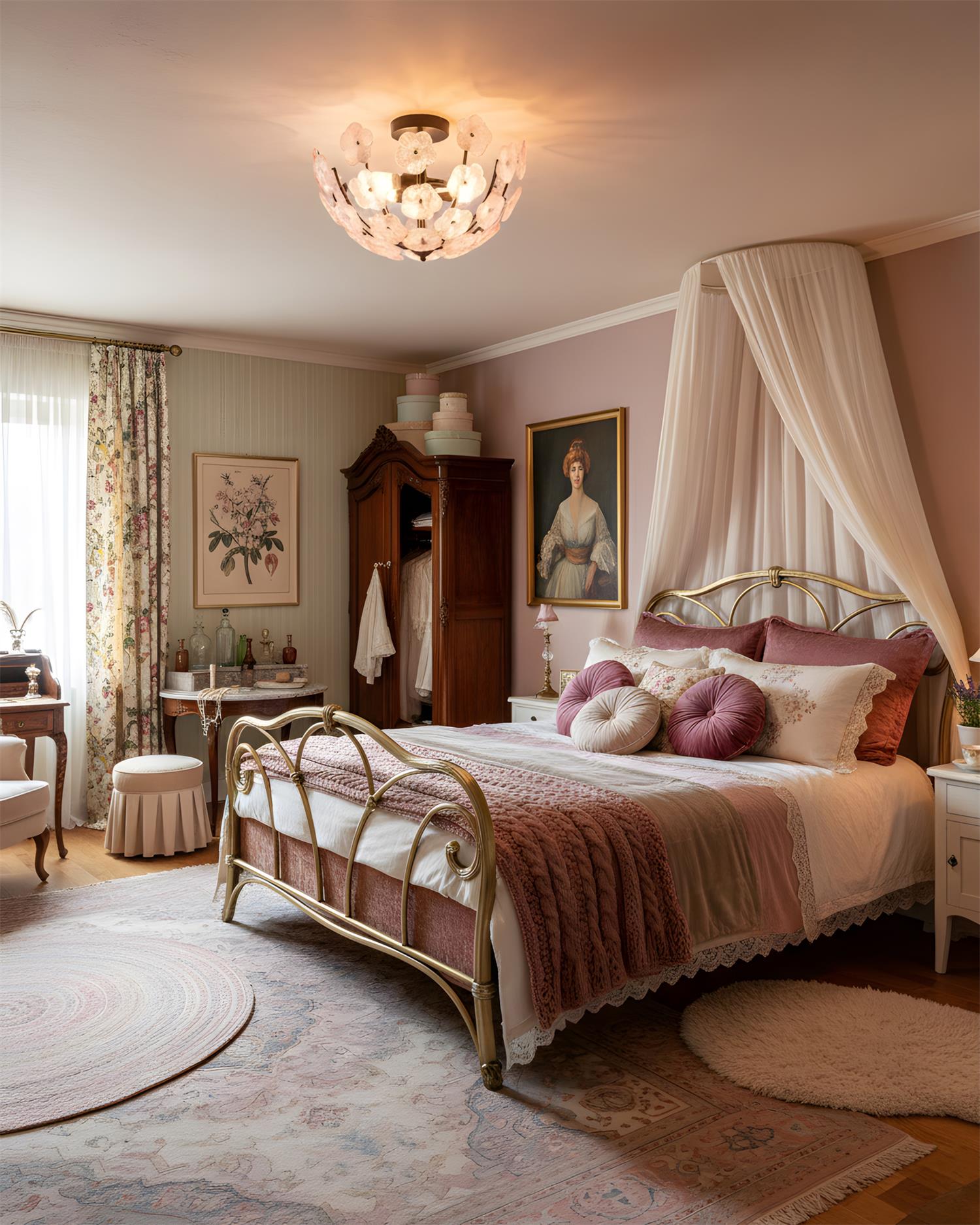 Fleurin Floral Glass Ceiling Light