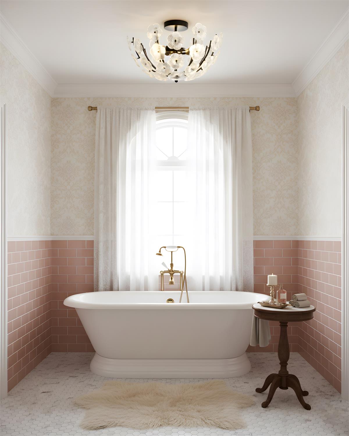 Fleurin Floral Glass Ceiling Light