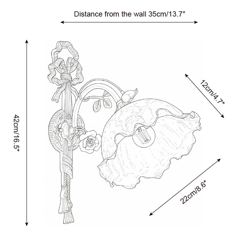 Marola Romantic Brass Wall Lamp