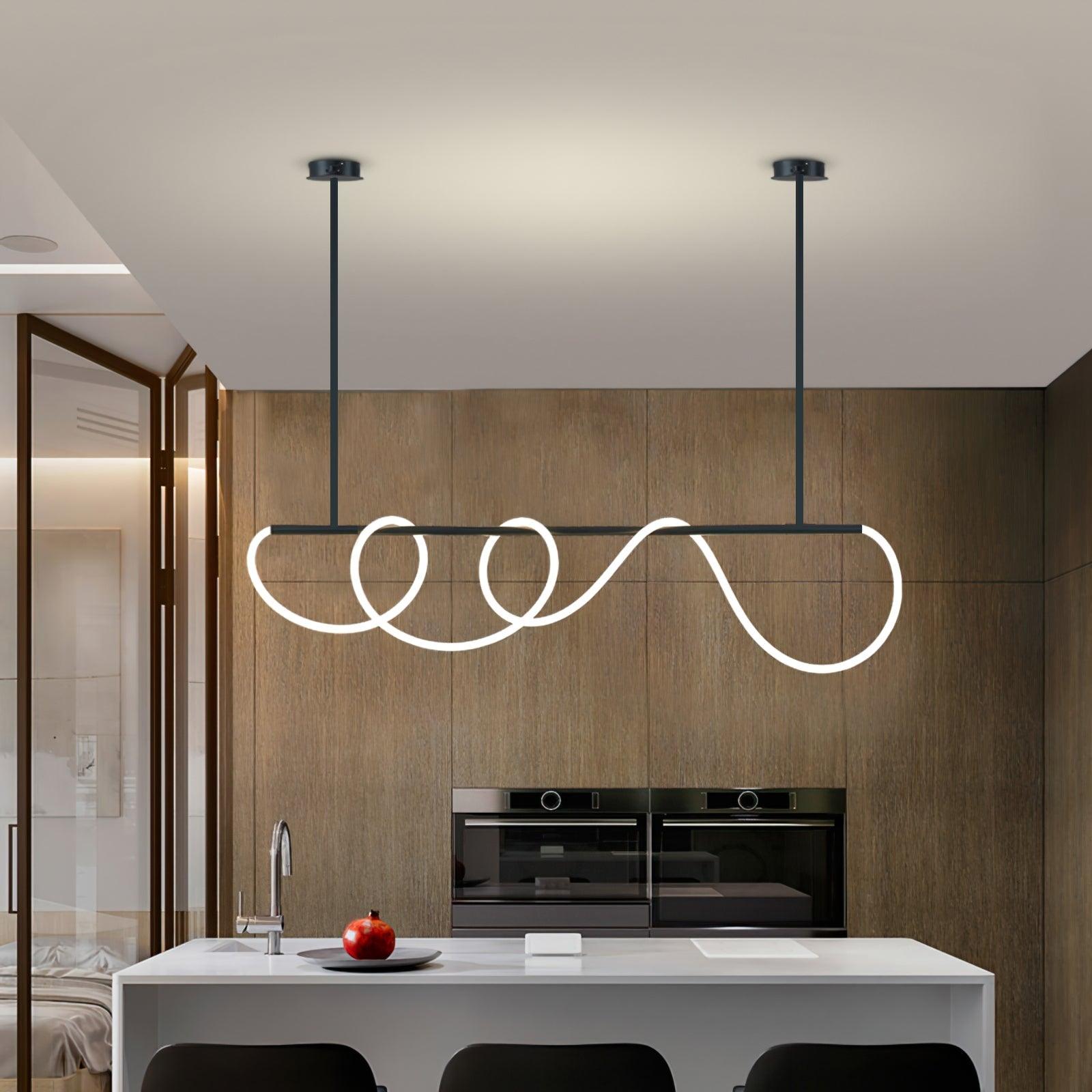 Flexible Linear Curve Chandelier - Blowlighting