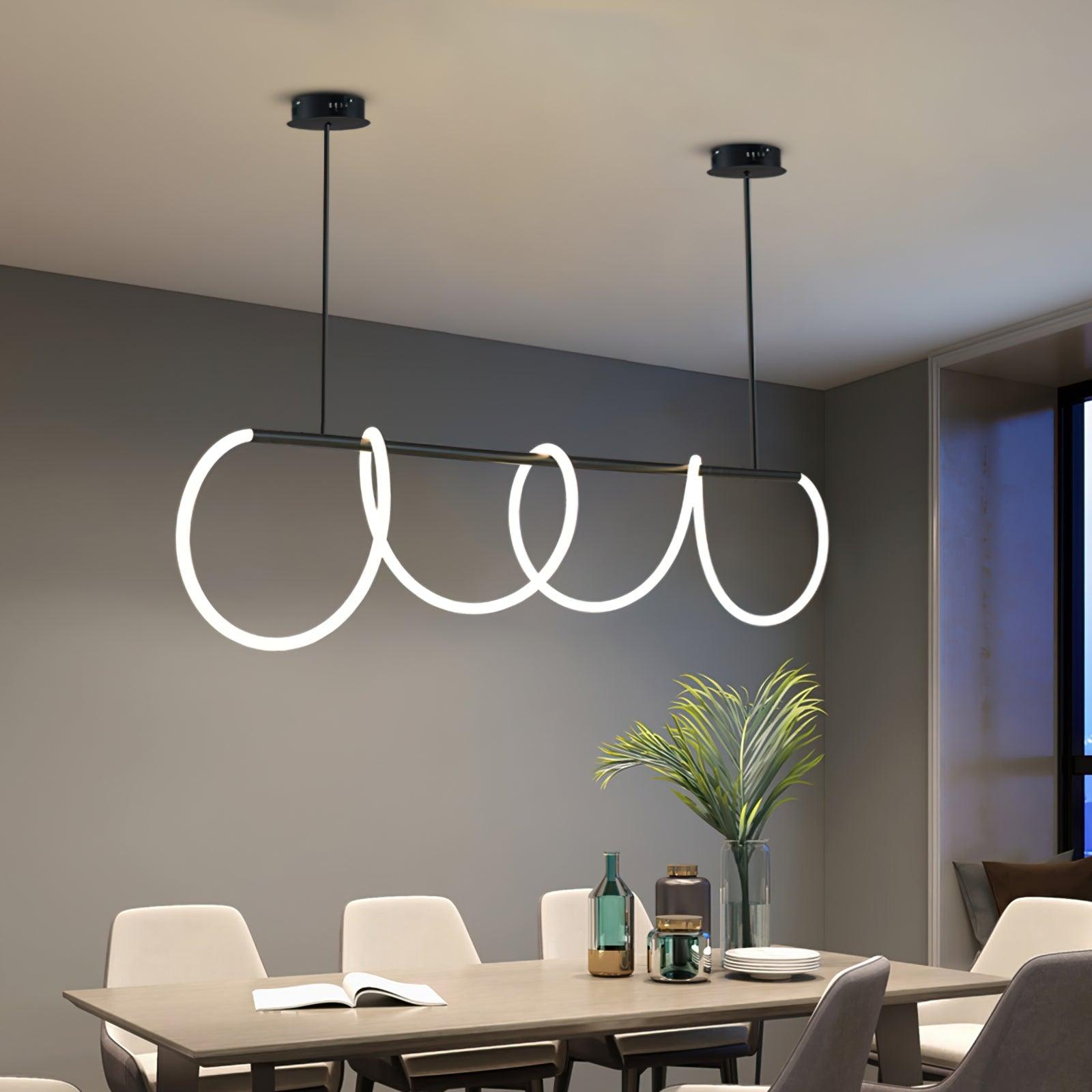 Flexible Linear Curve Chandelier - Blowlighting