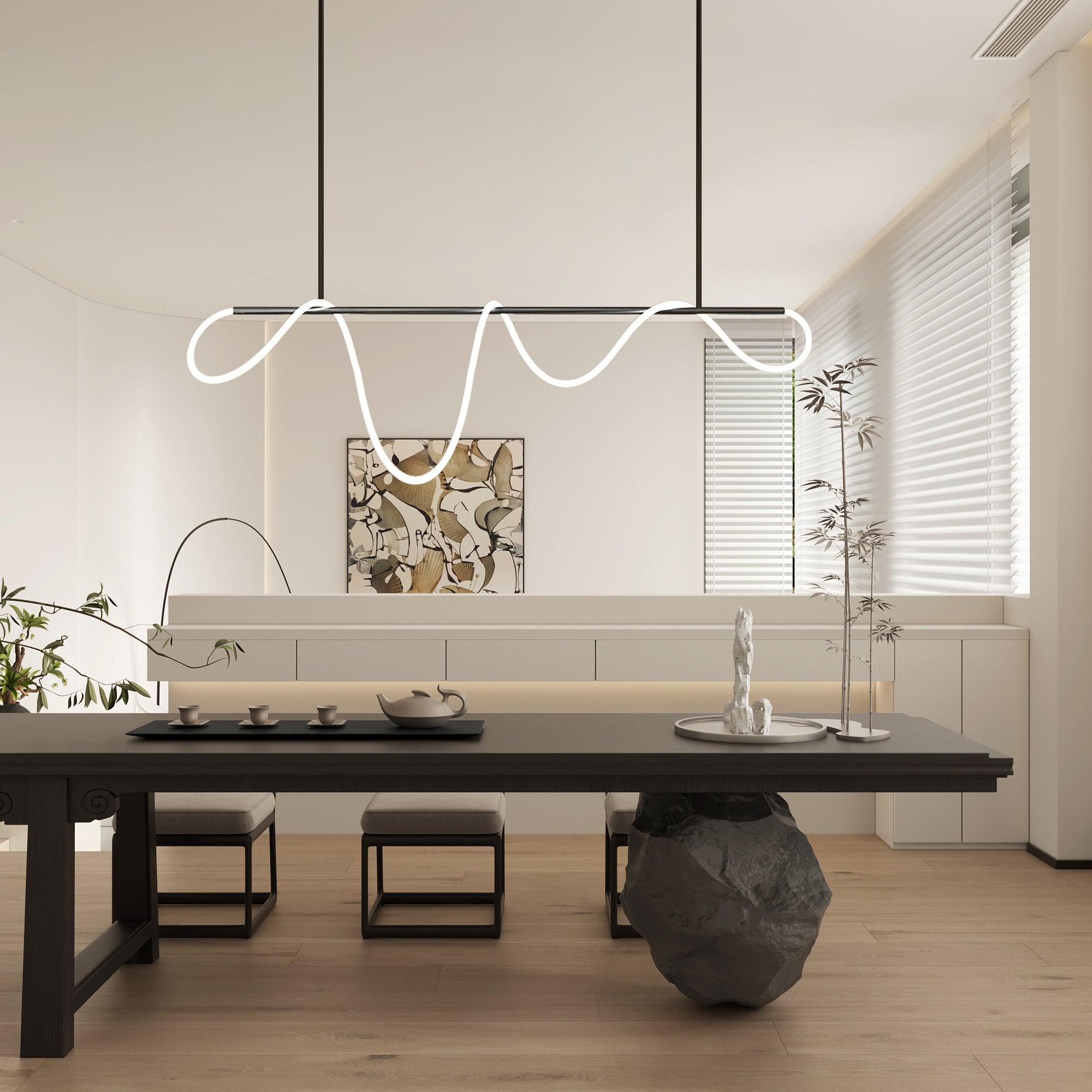 Flexible Linear Curve Chandelier - Blowlighting