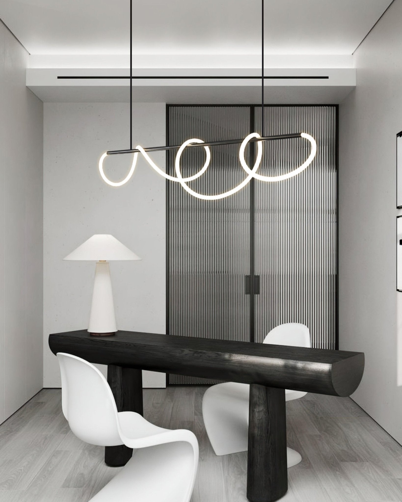 Flexible Linear Curve Chandelier - Blowlighting