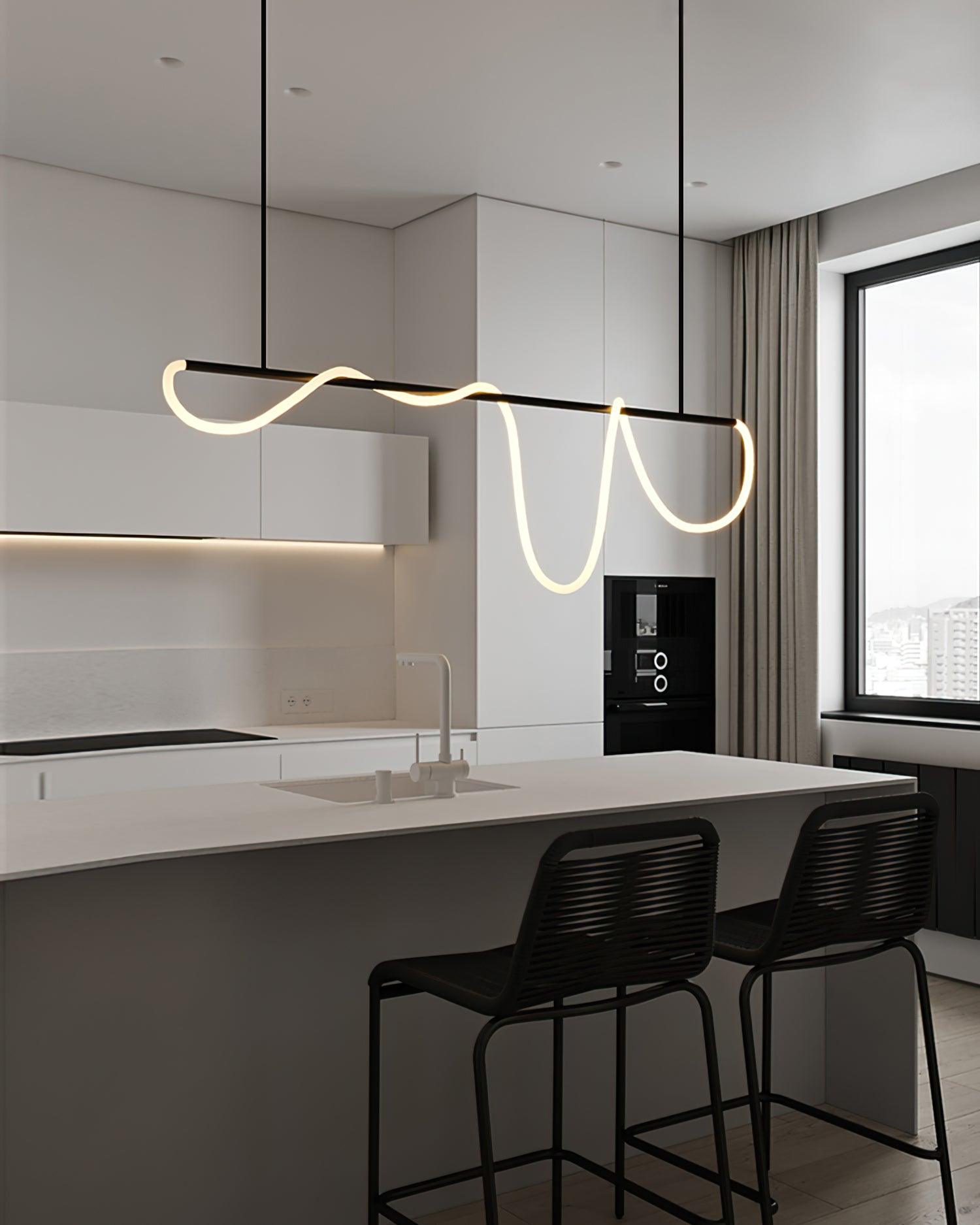Flexible Linear Curve Chandelier - Blowlighting