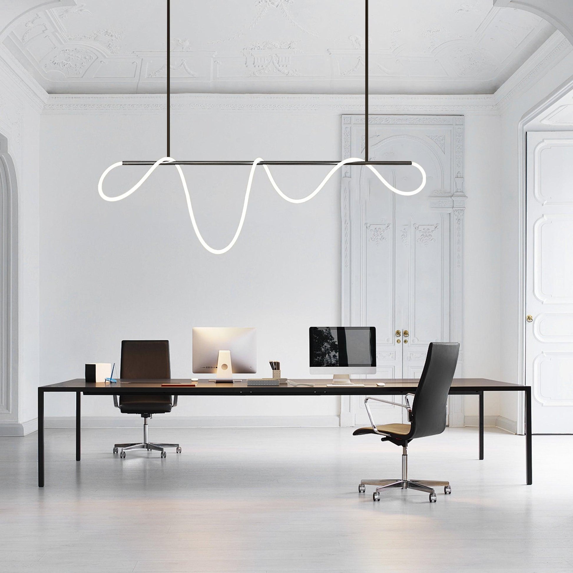 Flexible Linear Curve Chandelier - Blowlighting