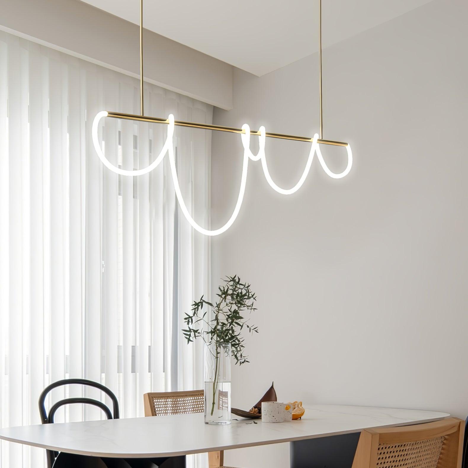 Flexible Linear Curve Chandelier - Blowlighting