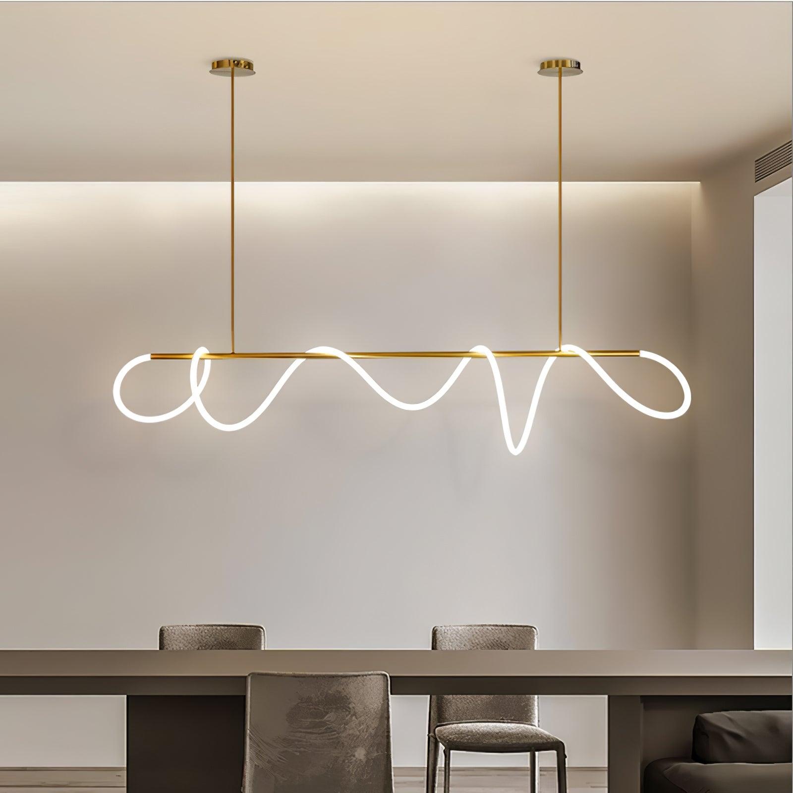 Flexible Linear Curve Chandelier - Blowlighting