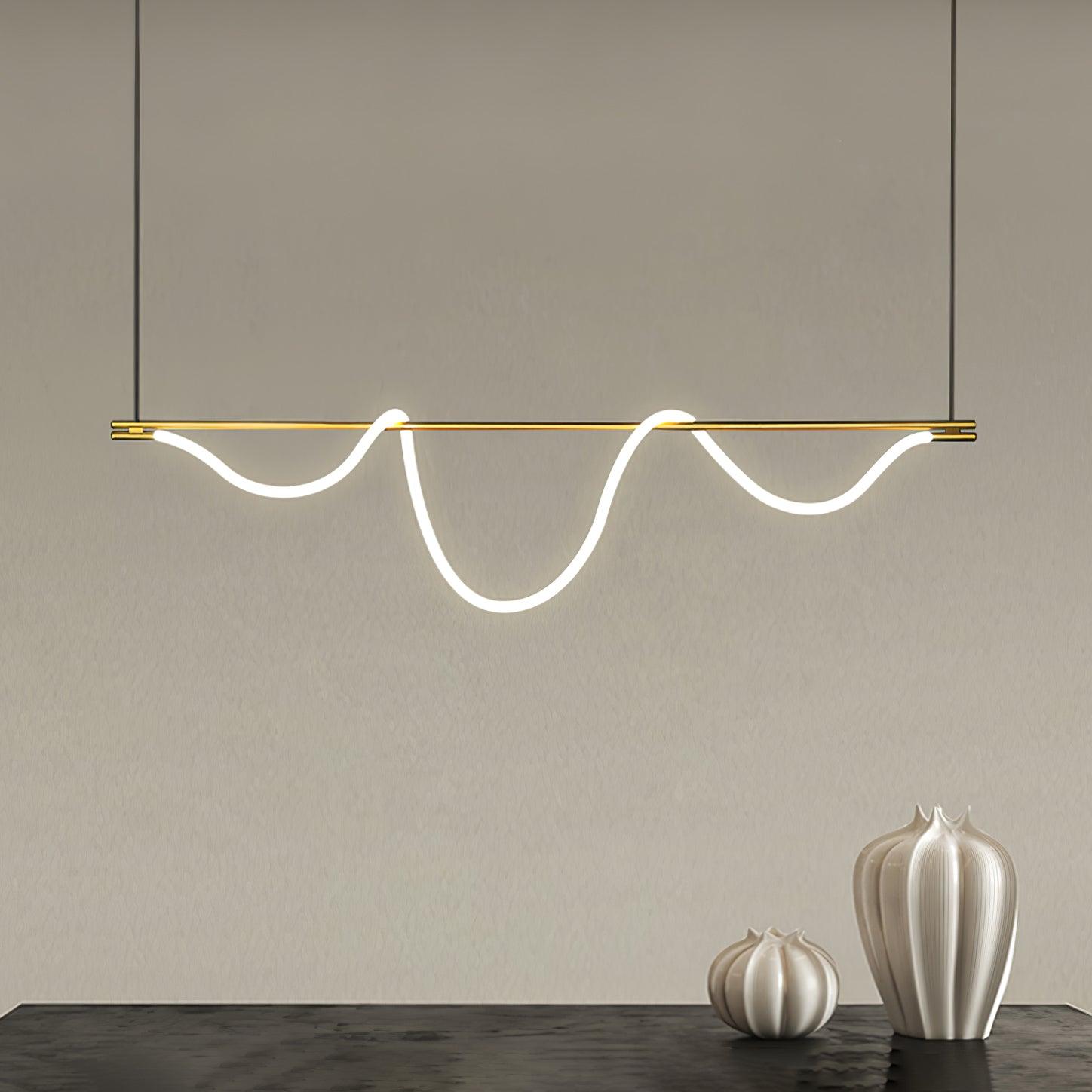 Flexible Linear Curve Chandelier - Blowlighting