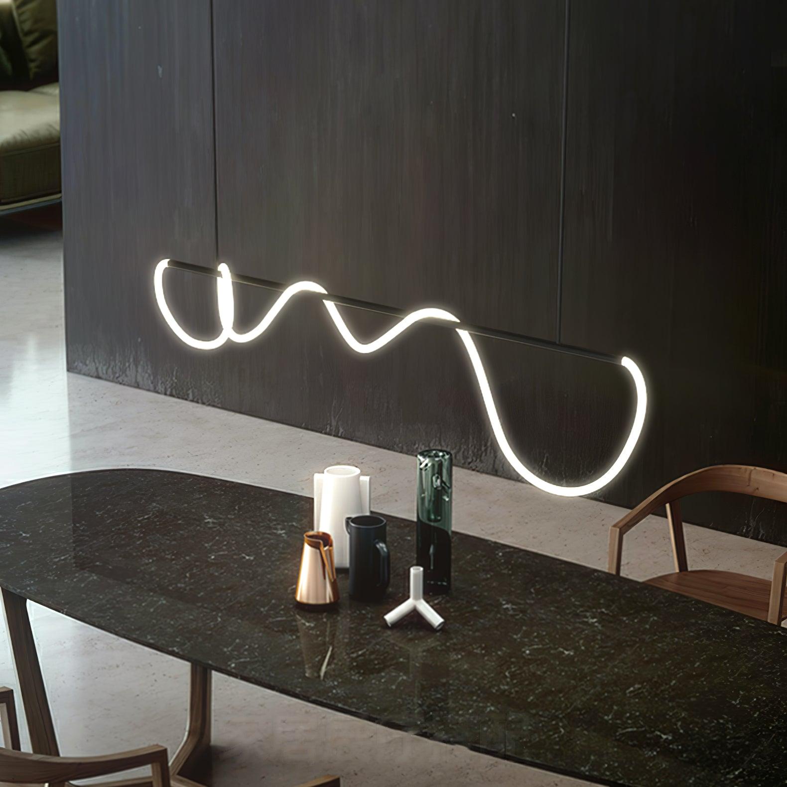 Flexible Linear Curve Chandelier - Blowlighting