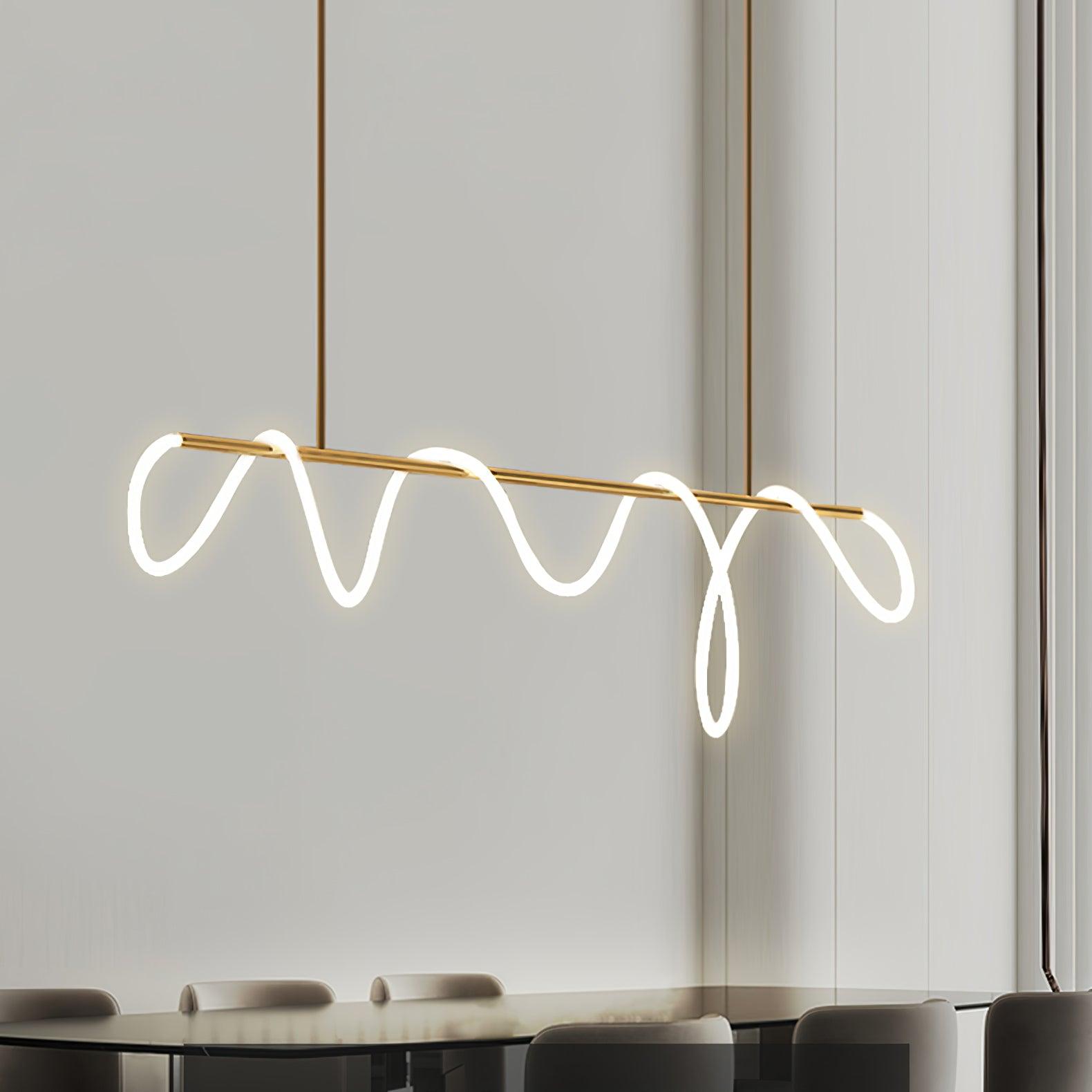 Flexible Linear Curve Chandelier - Blowlighting