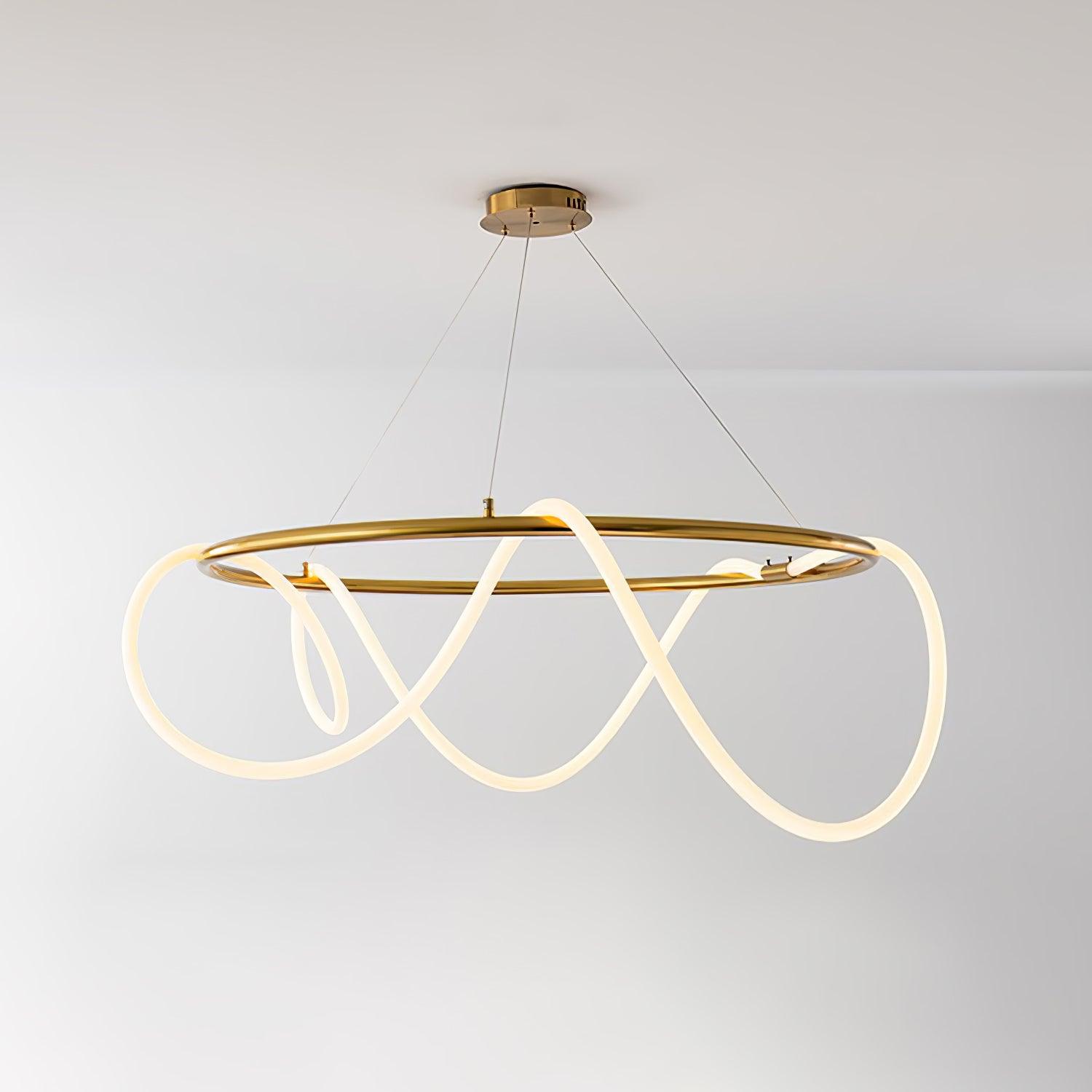 Flexible Linear Curve Chandelier - Blowlighting