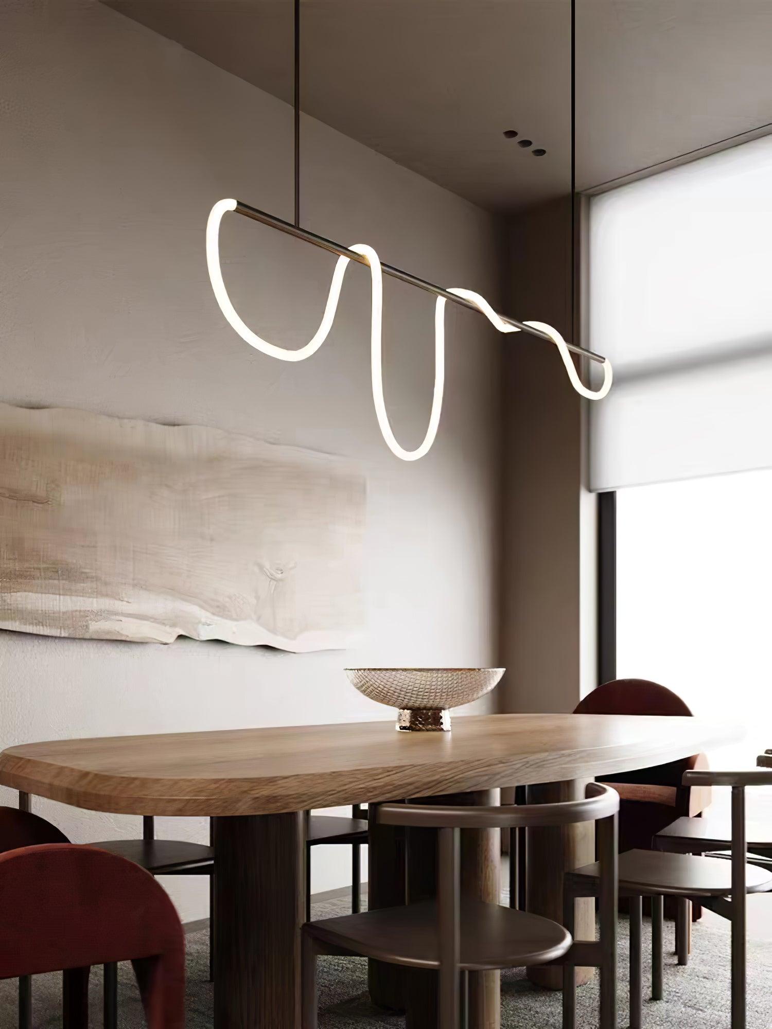 Flexible Linear Curve Chandelier - Blowlighting