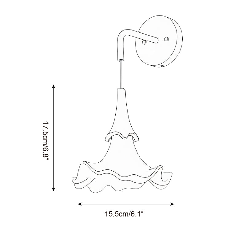 Flickering Blossom Vintage Resin Wall Light