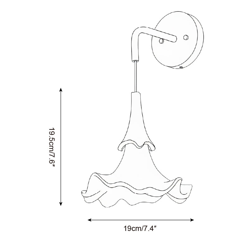 Flickering Blossom Vintage Resin Wall Light