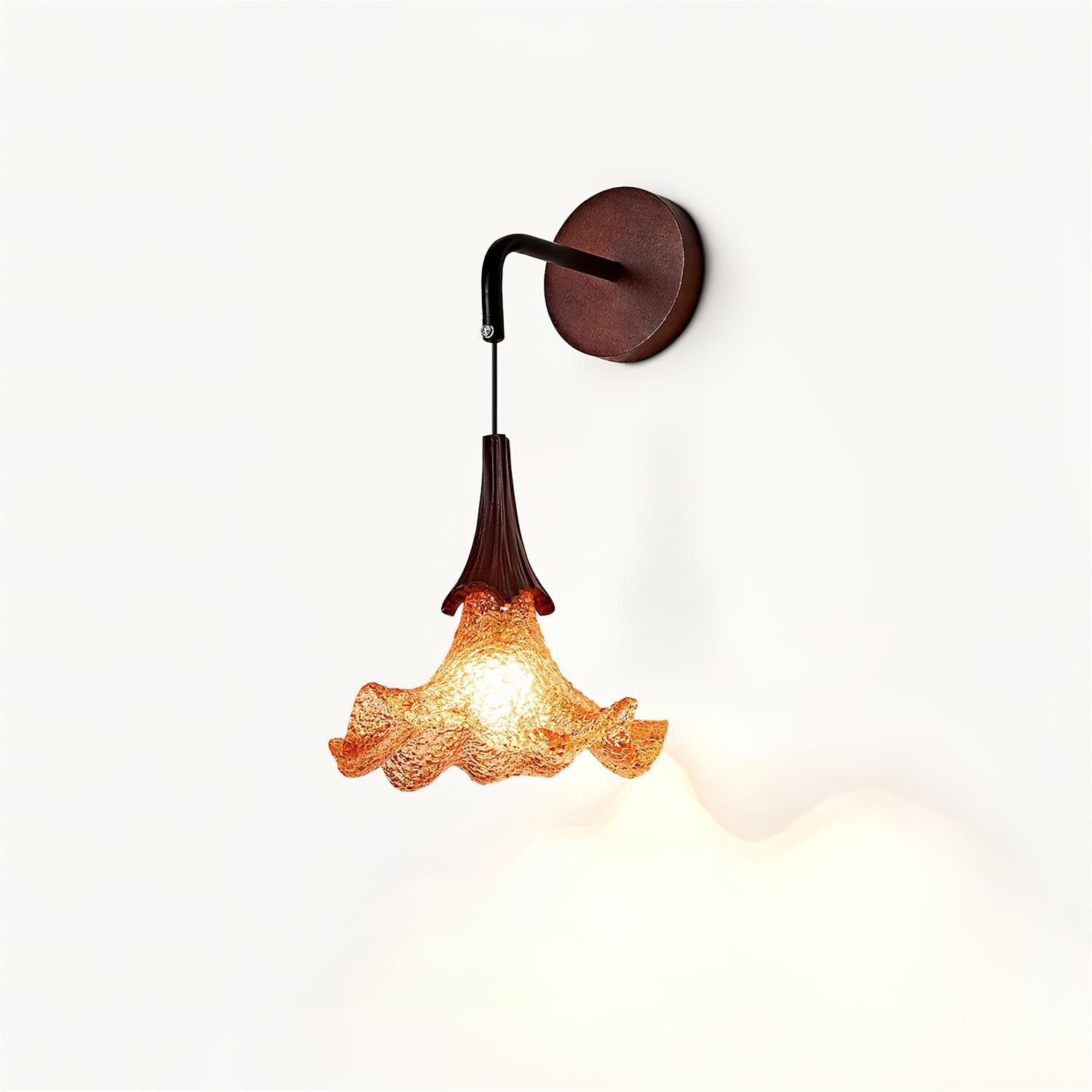Flickering Blossom Vintage Resin Wall Light