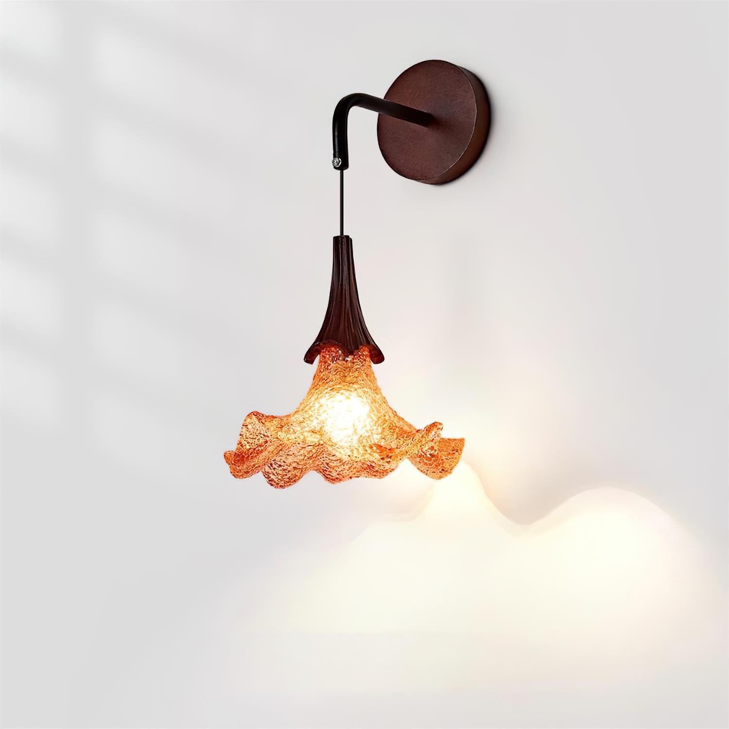 Flickering Blossom Vintage Resin Wall Light