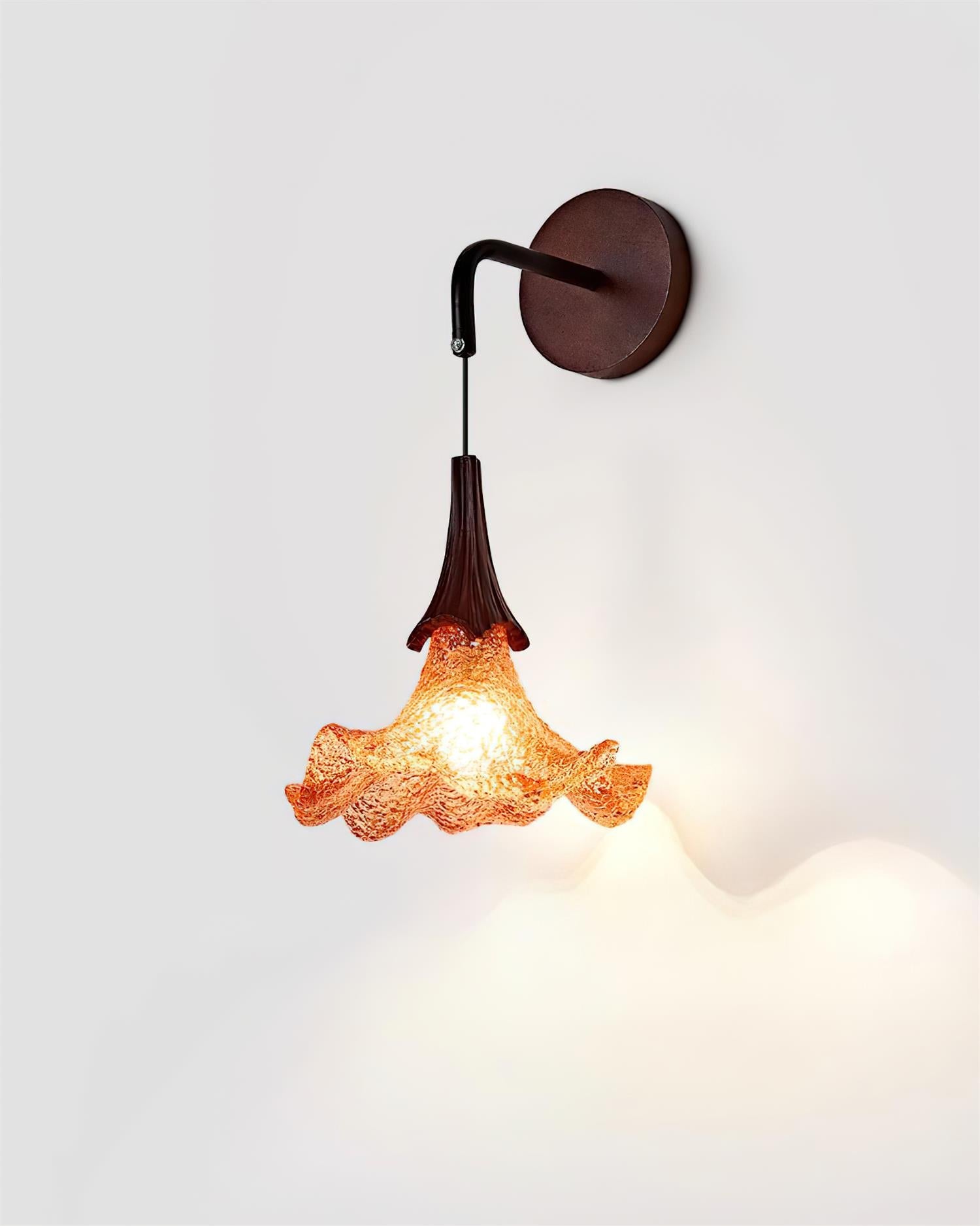 Flickering Blossom Vintage Resin Wall Light