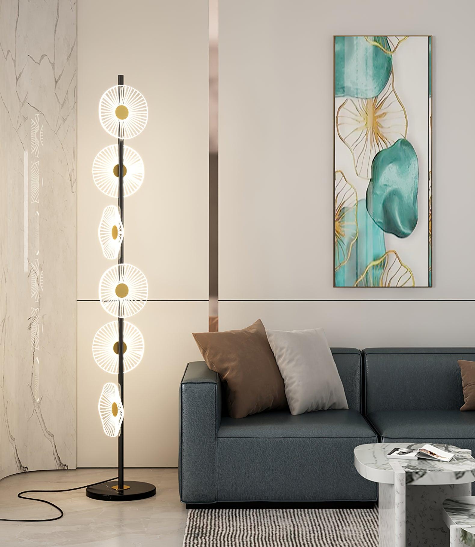 Solara Luxe Marble Floor Lamp - Blowlighting