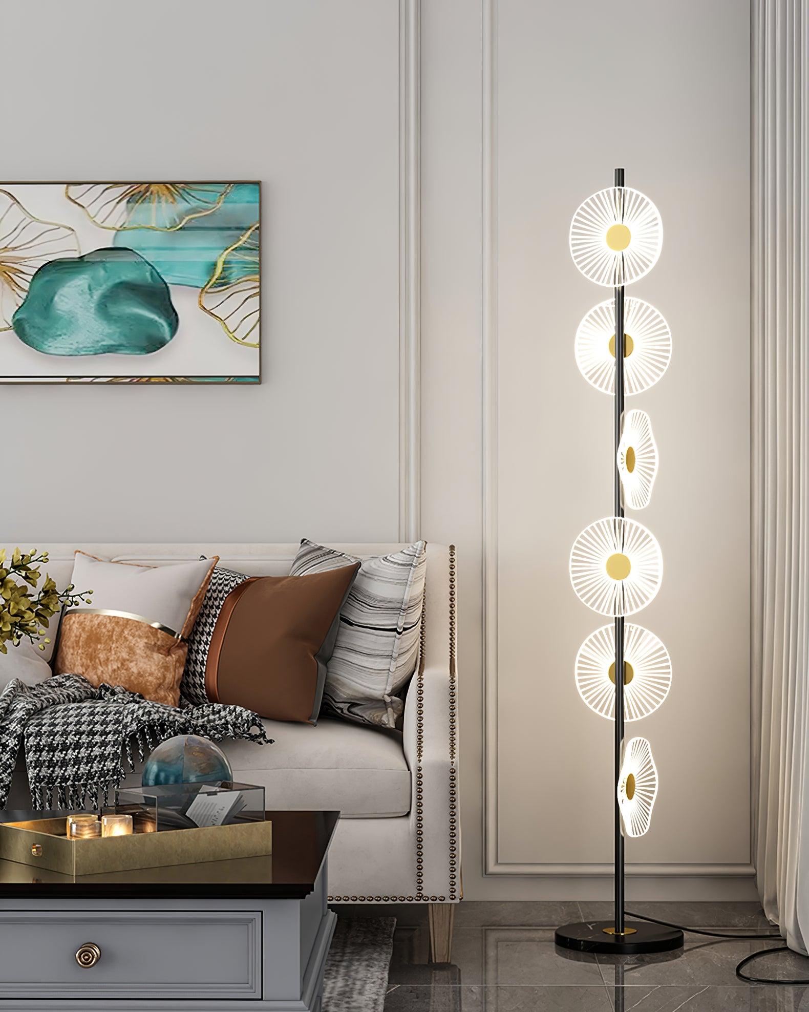 Solara Luxe Marble Floor Lamp - Blowlighting