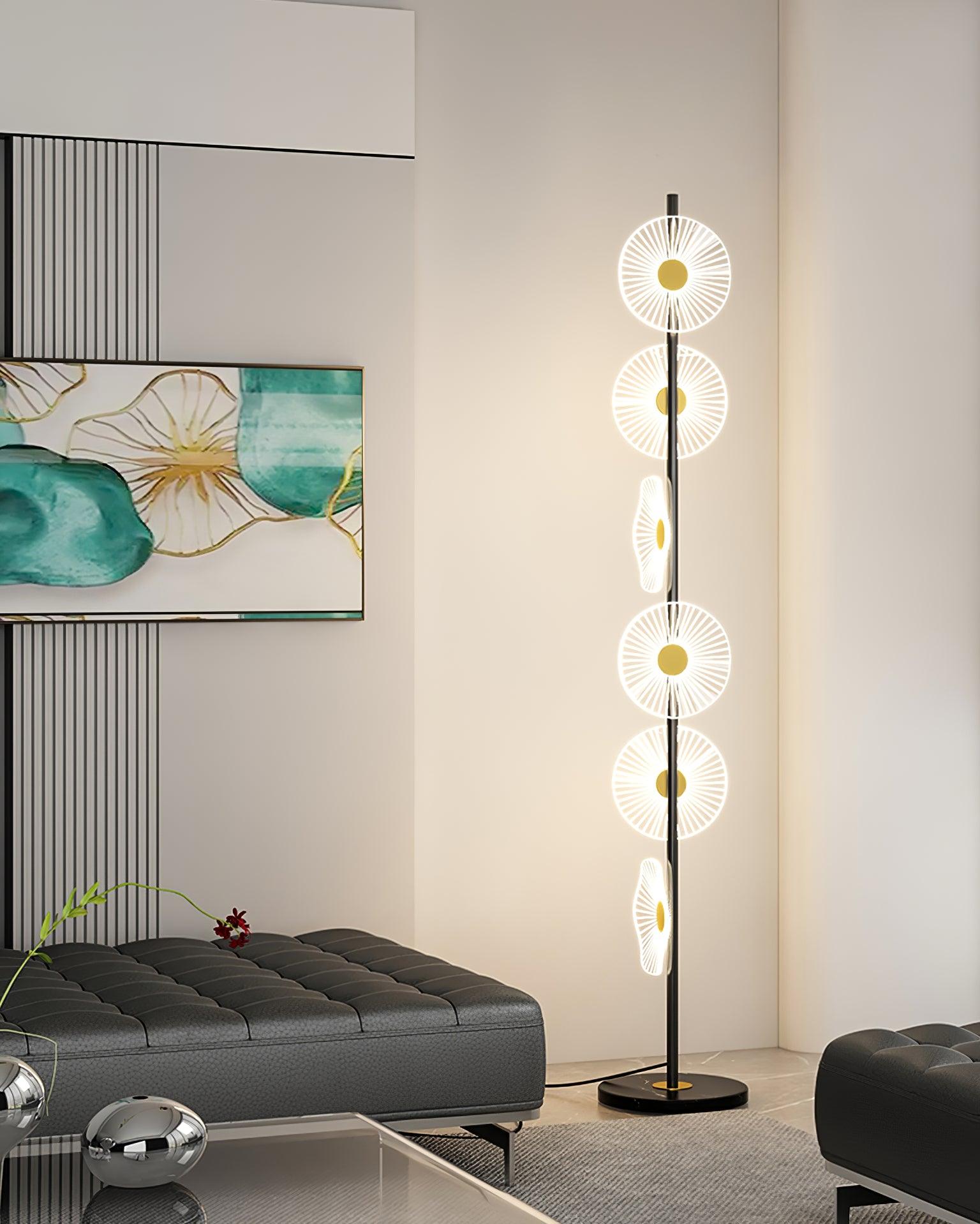 Solara Luxe Marble Floor Lamp - Blowlighting