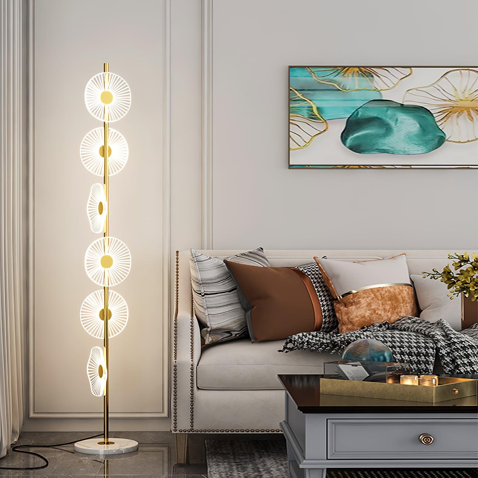 Solara Luxe Marble Floor Lamp - Blowlighting