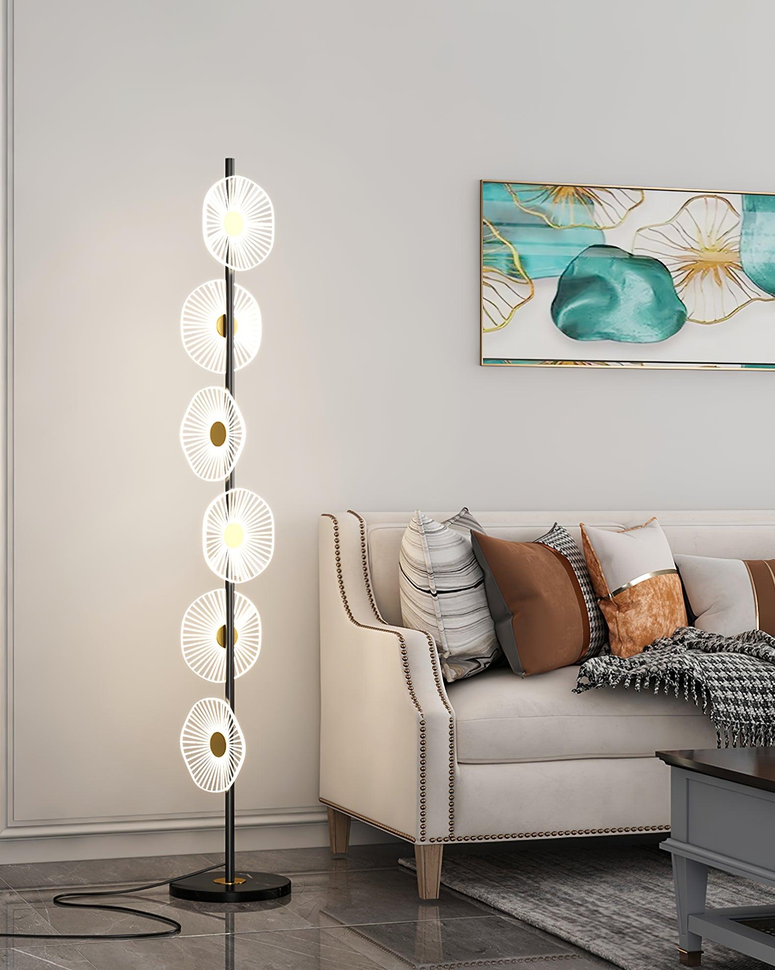 Solara Luxe Marble Floor Lamp - Blowlighting