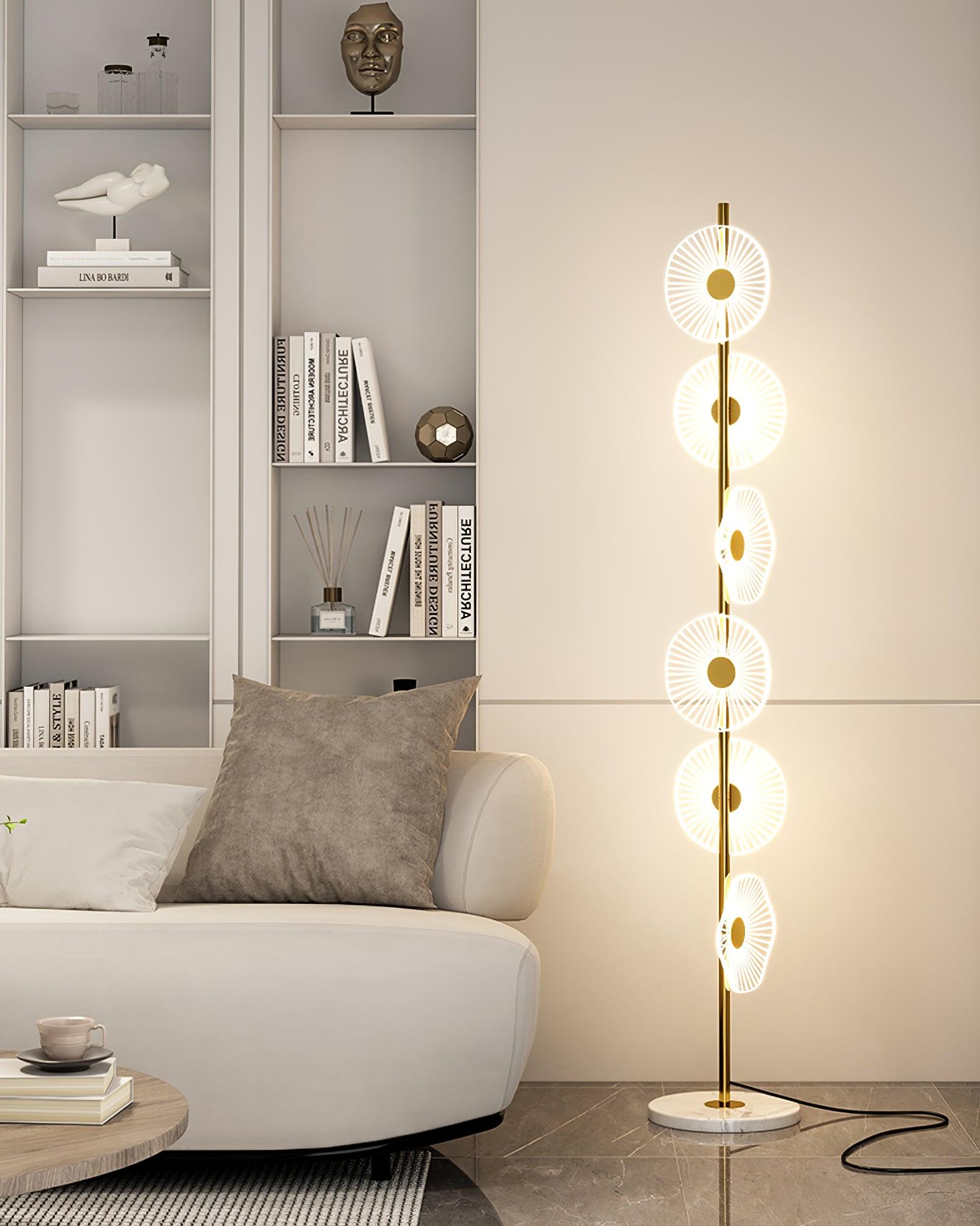 Solara Luxe Marble Floor Lamp - Blowlighting