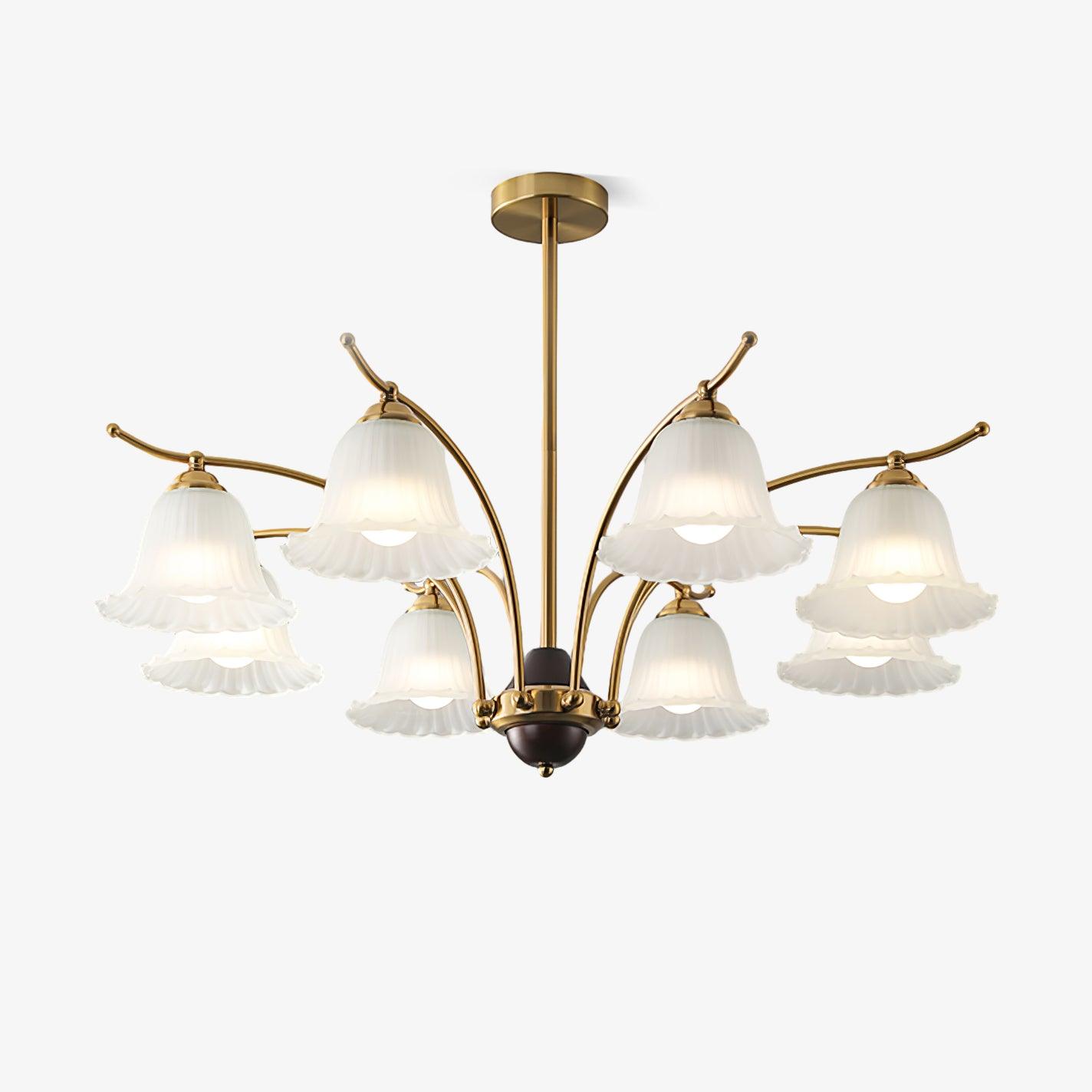 Civinora Brass Alabaster Chandelier - Blowlighting