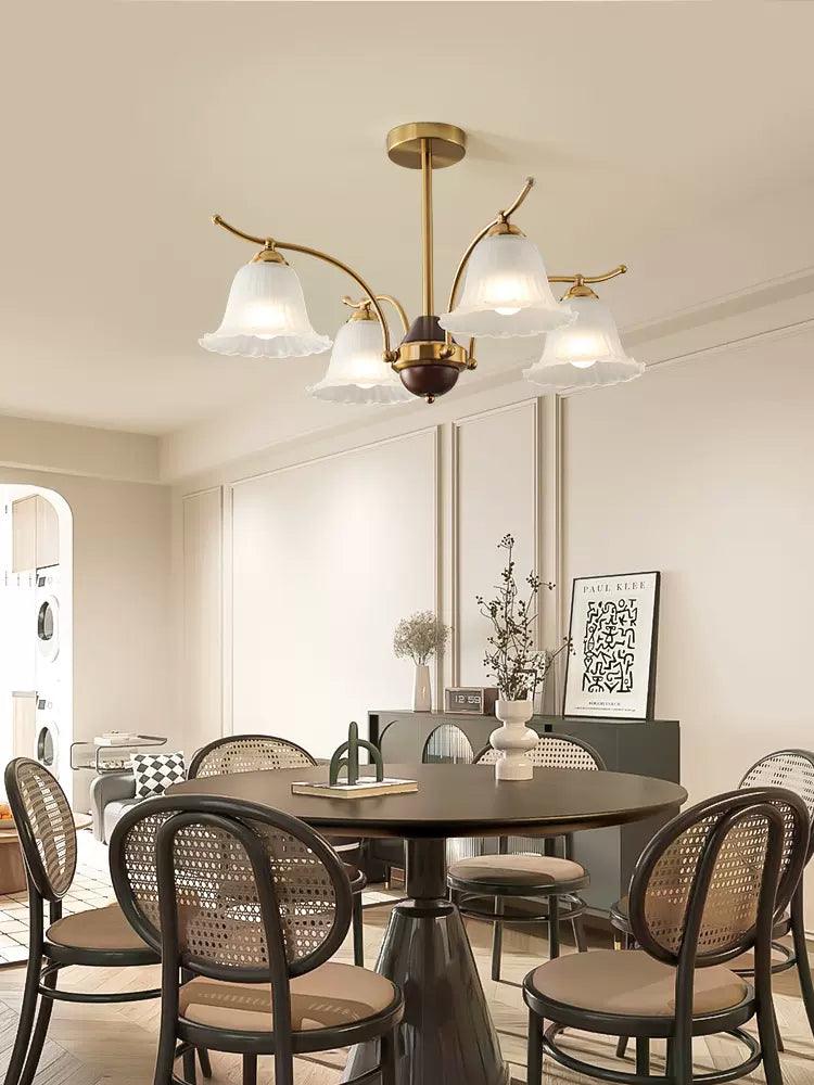 Civinora Brass Alabaster Chandelier - Blowlighting
