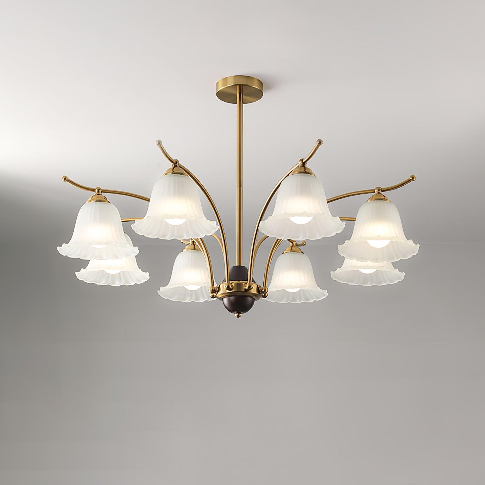 Civinora Brass Alabaster Chandelier - Blowlighting