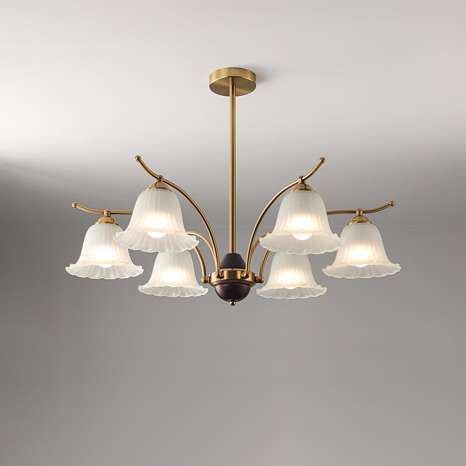 Civinora Brass Alabaster Chandelier - Blowlighting