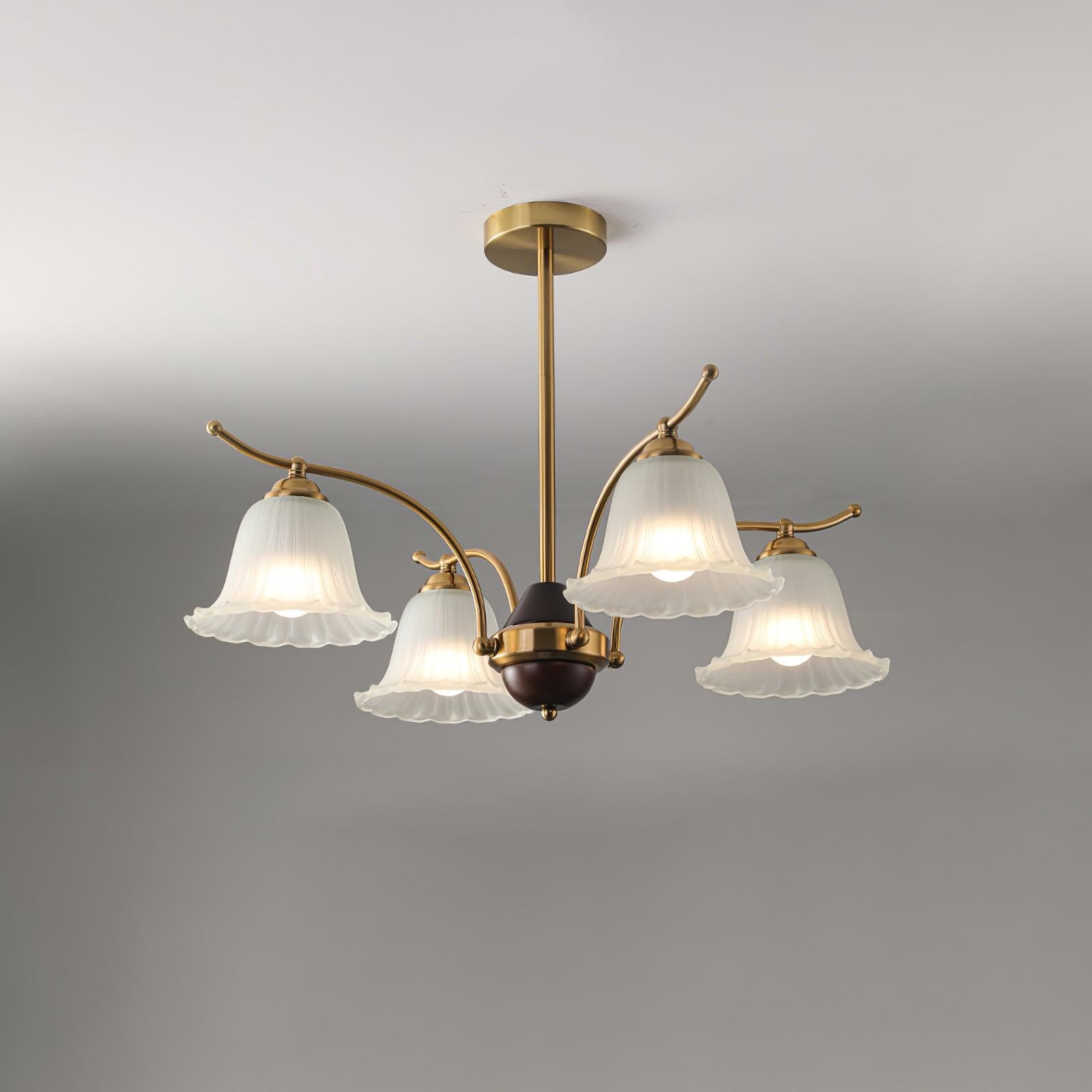 Civinora Brass Alabaster Chandelier - Blowlighting