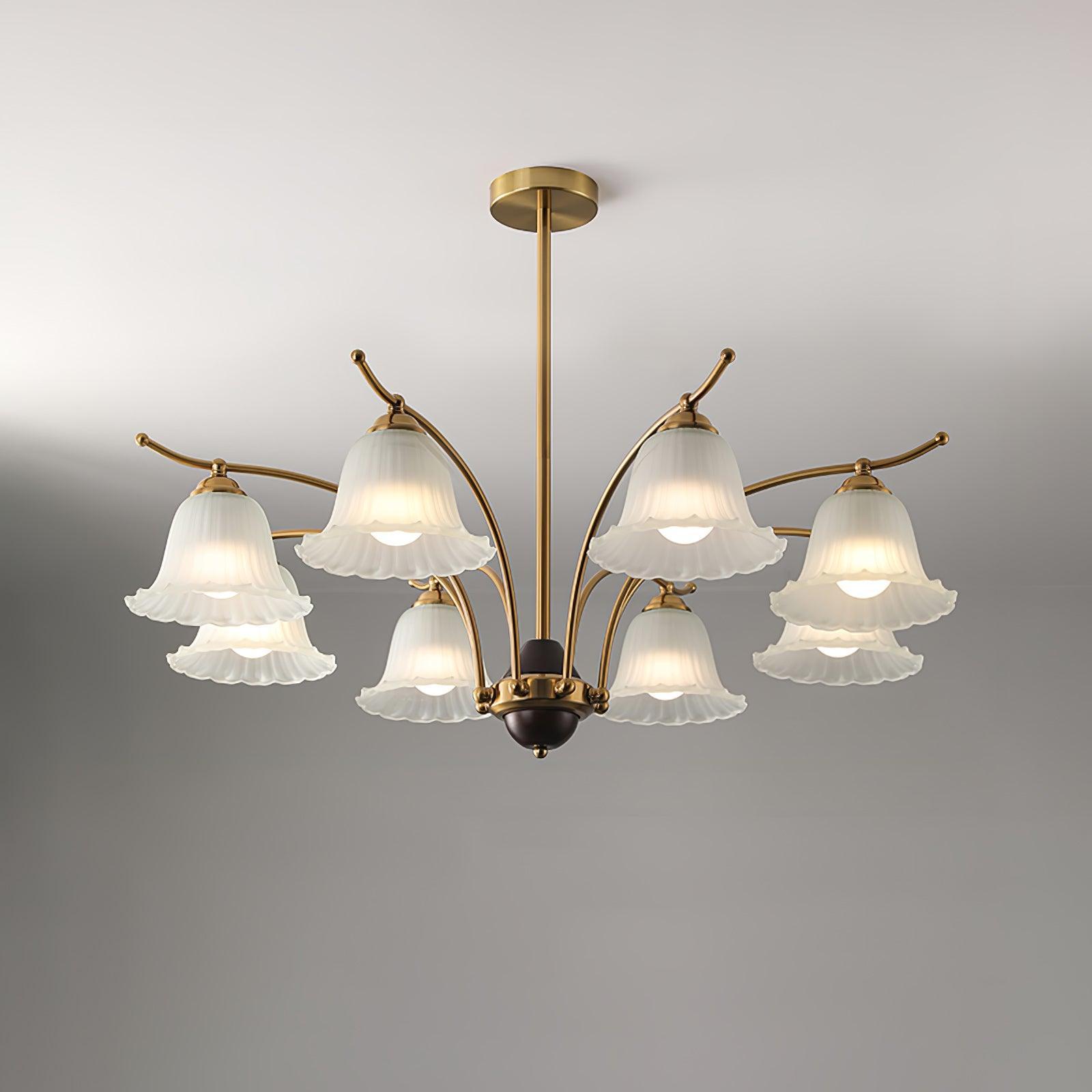 Civinora Brass Alabaster Chandelier - Blowlighting
