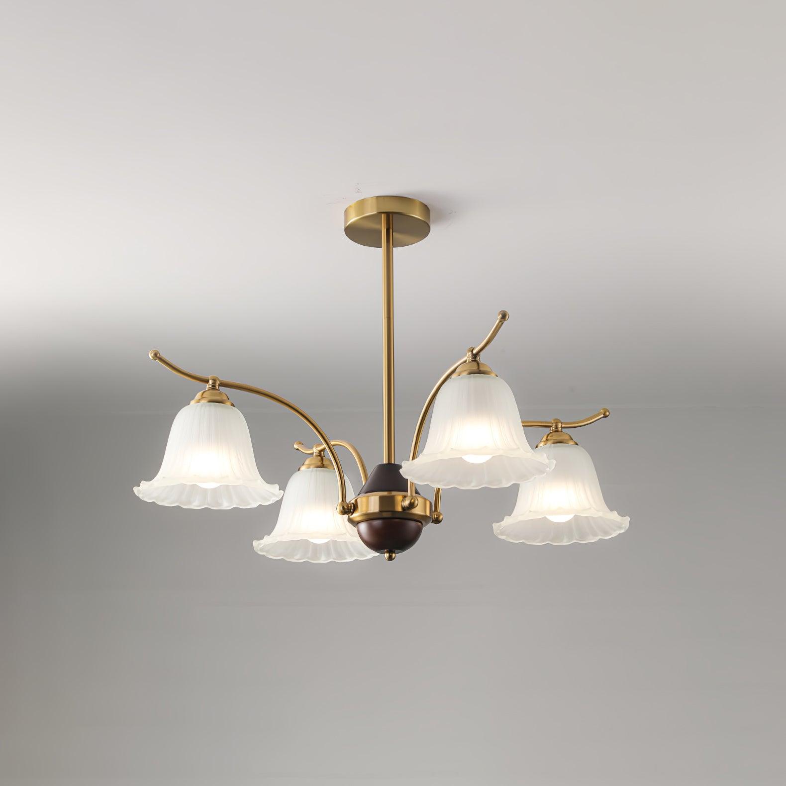 Civinora Brass Alabaster Chandelier - Blowlighting