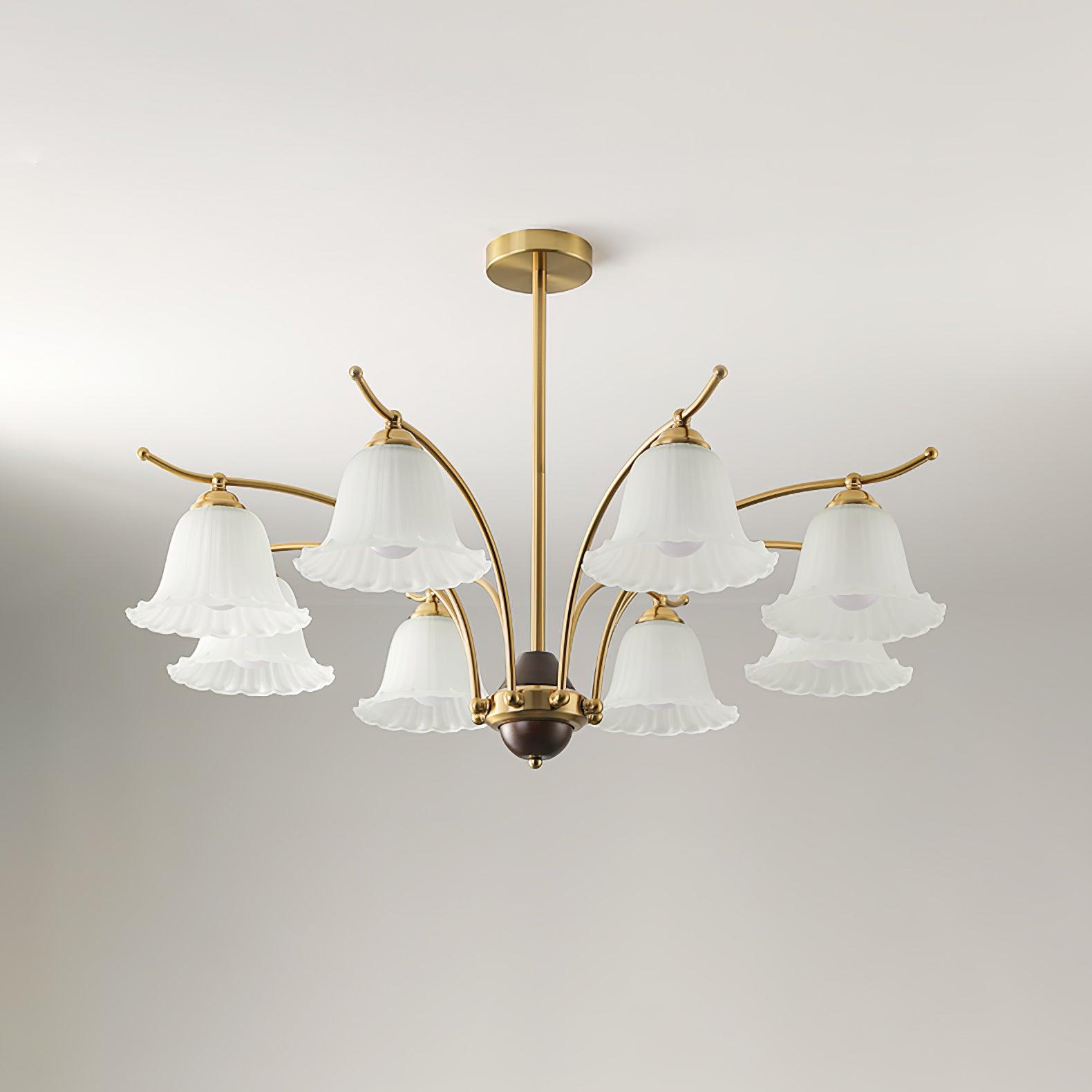 Civinora Brass Alabaster Chandelier - Blowlighting